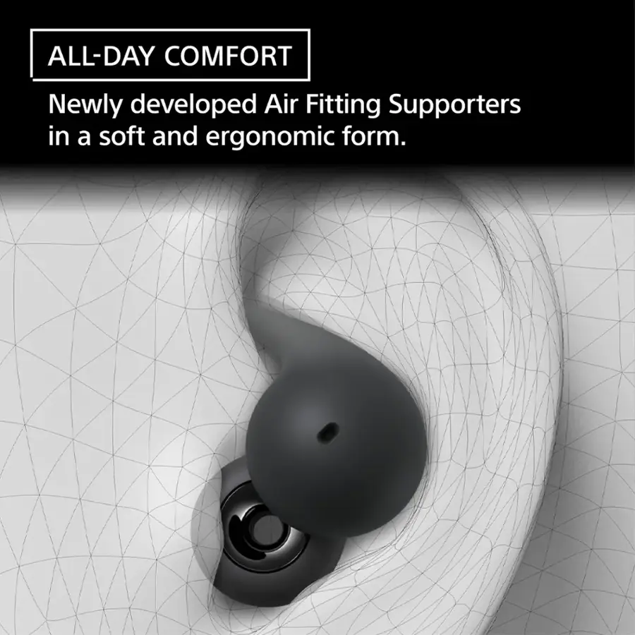 All-Day Comfort: Newly developed Air Fitting Supporters in a soft and ergonomic form.