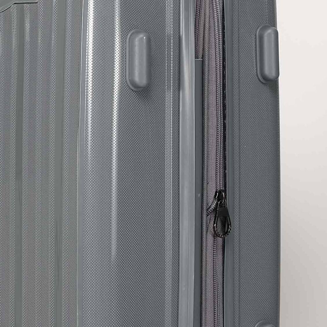 Left. LOVMOR - Lovmor 3-Piece PP Luggage Set 20/24/28"  Spinner - Light Gray.