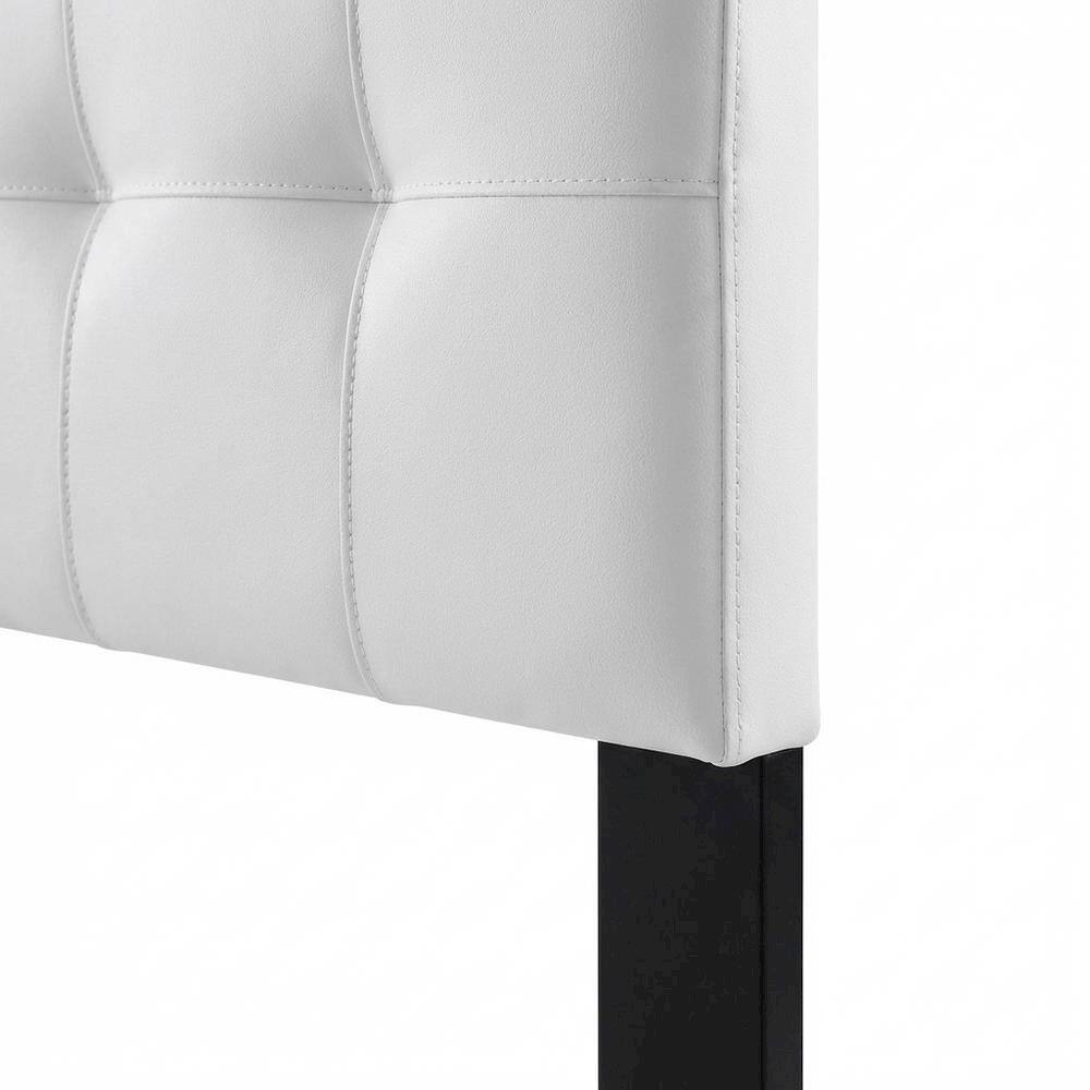 Back. FurniFact - Wood Full Headboard with Classic Design and Durable Construction for Beds - Black.