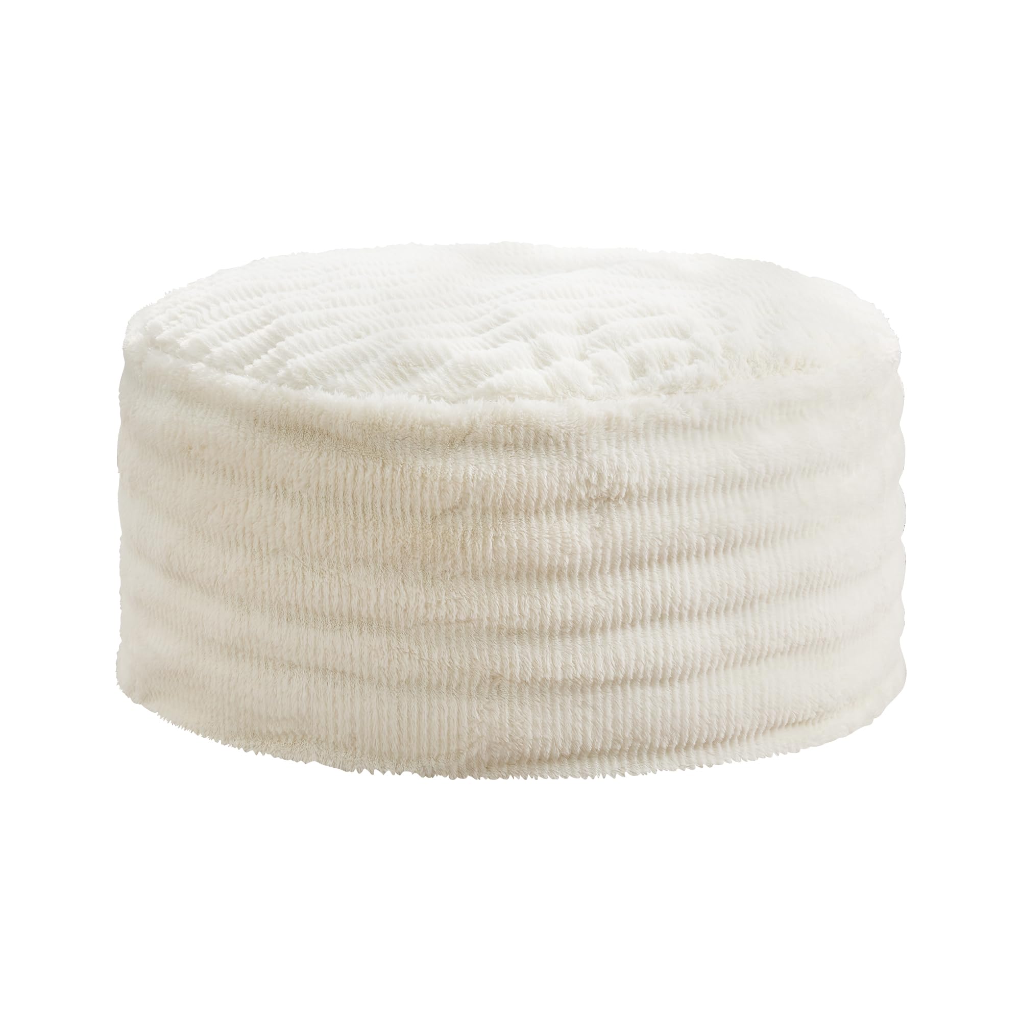 Alt View 6. PO3TICJUNKI3 - Bean Bag Chairs Beanbag Chair With Filler Adult Bags Fluffy Ripple Cover Giant For Adults 36 X 22 - White.