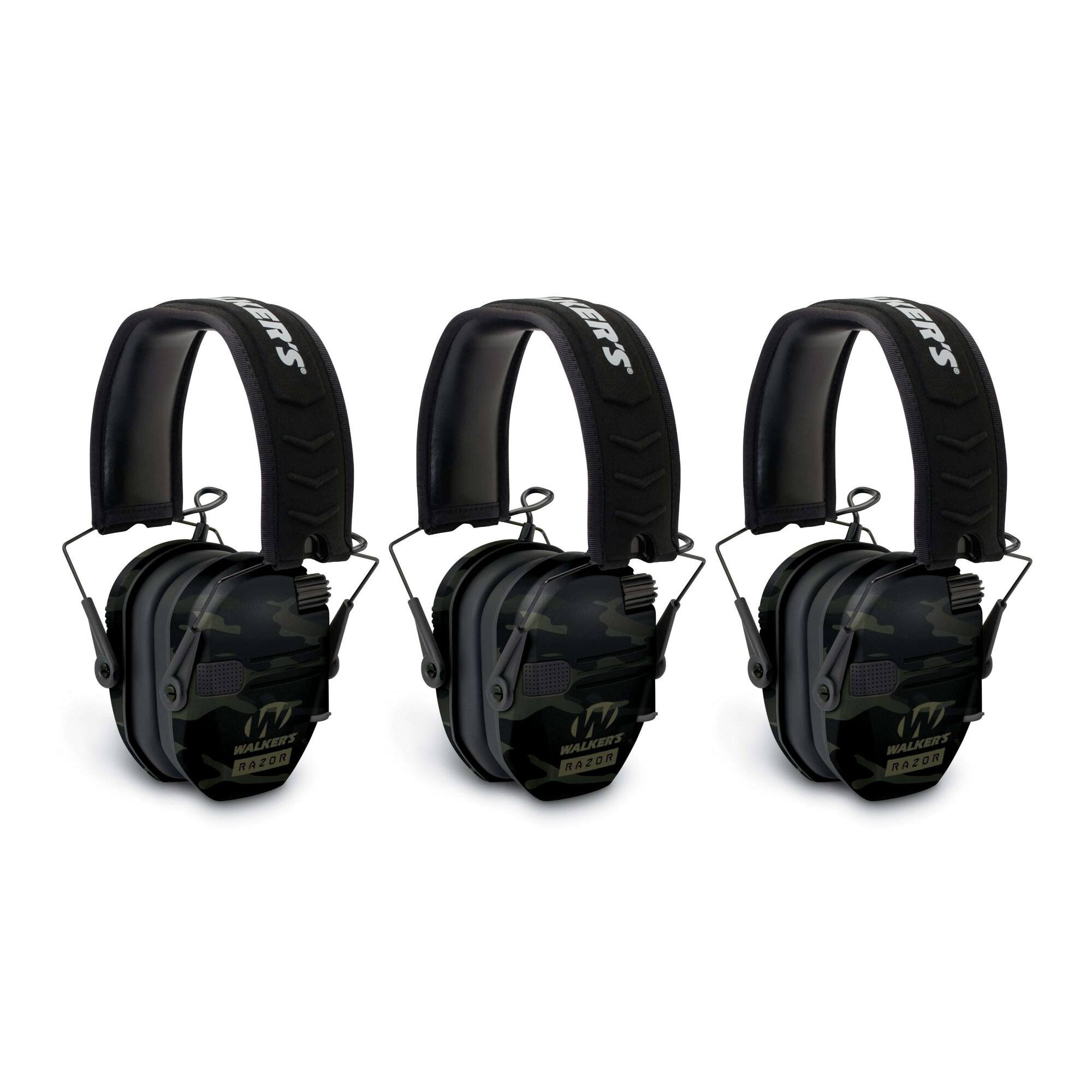 Walkers - Walker's Razor Slim Electronic Shooting Muffs 3-Pack (Multi Cam Camo Gray) - Camouflage price history on PriceWatchPro
