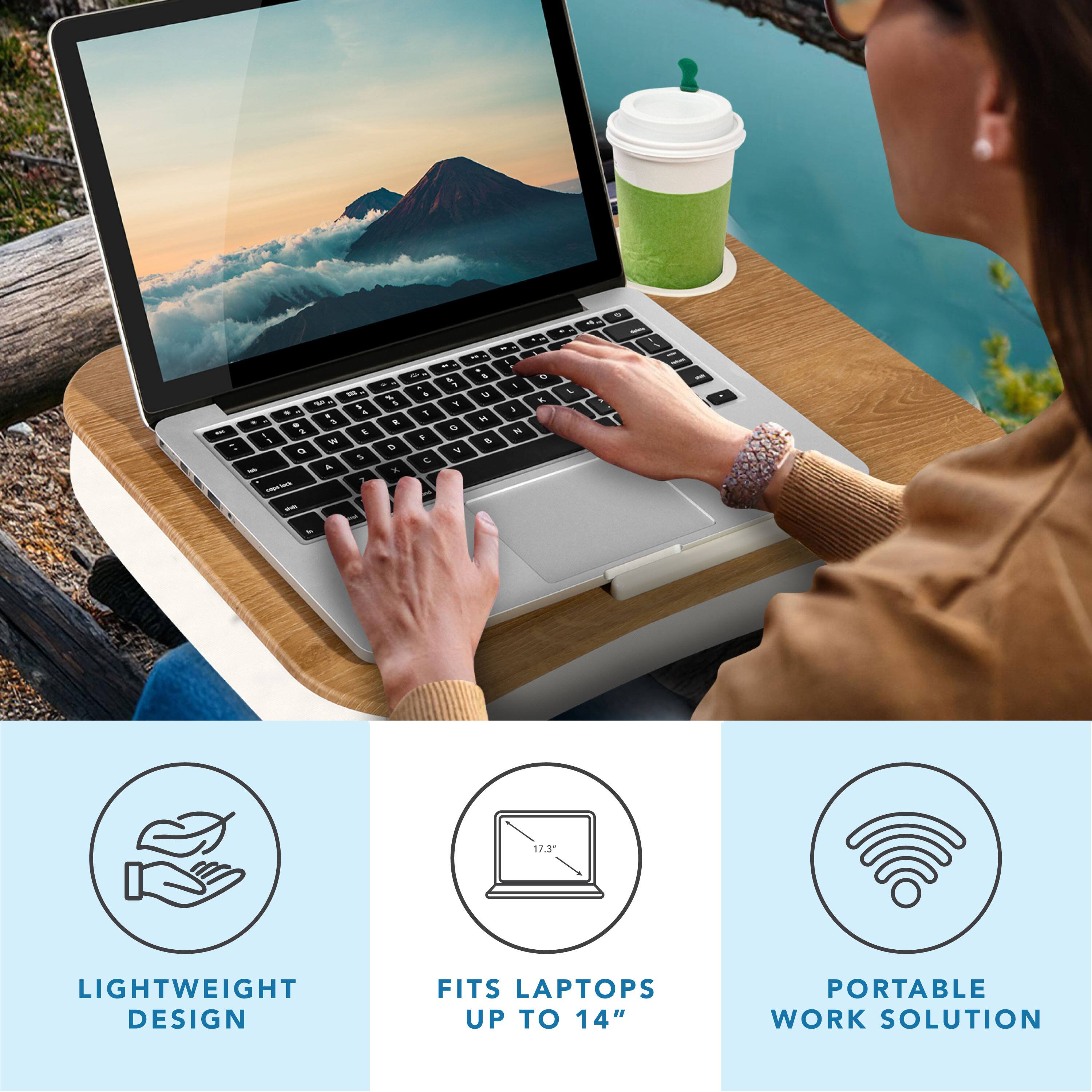 LIGHTWEIGHT DESIGN FITS LAPTOPS UP TO 14" PORTABLE WORK SOLUTION