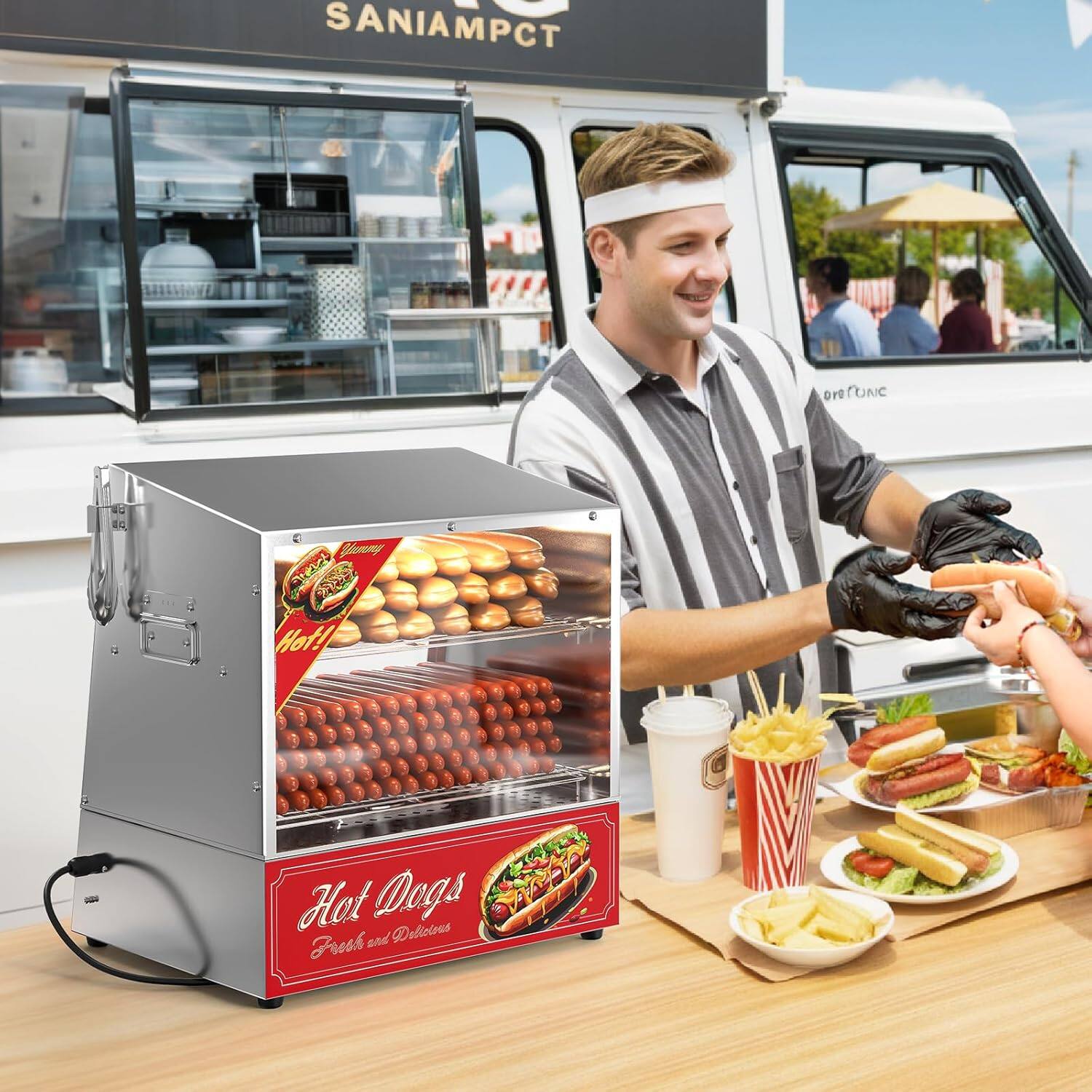 A SANIAMPECT DrO rUNe ferm Ge REar2 Hot! - Hot Dogs bea D Delicious Fresh