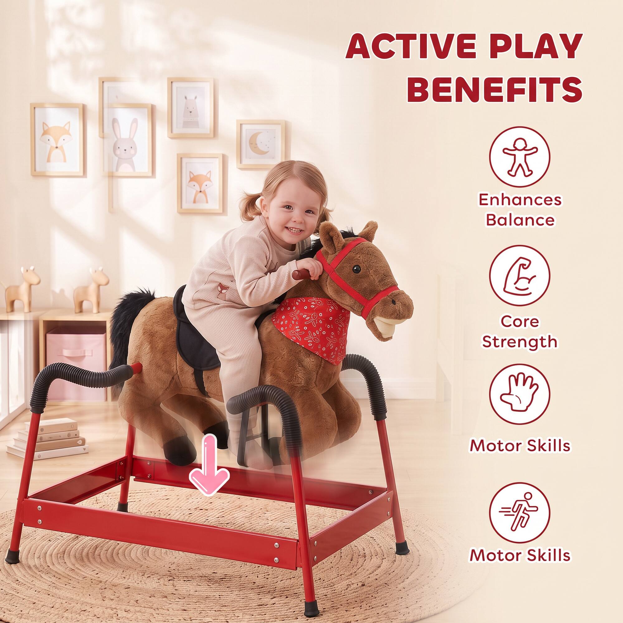 ACTIVE PLAY BENEFITS
- Enhances Balance
- Core Strength
- Motor Skills