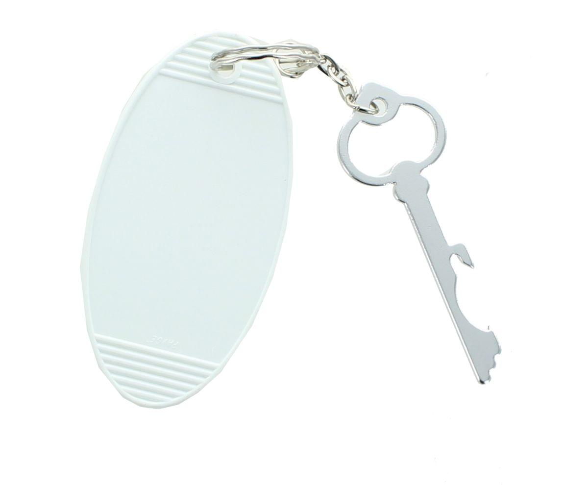 Alt View 1. Crowded Coop - Retro Motel Key Fob - Honeypot Hotel White - White.