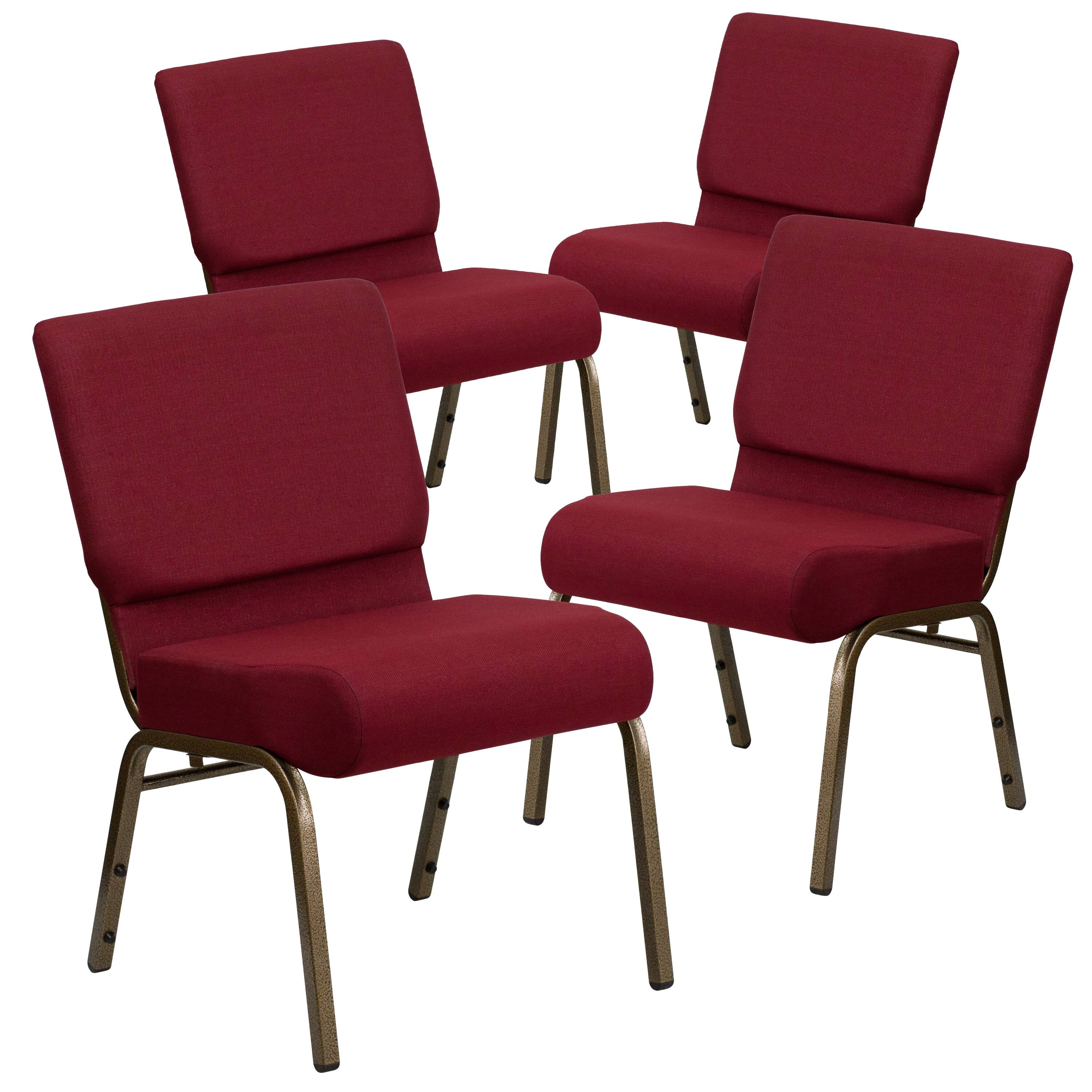 Burgundy Fabric/Gold Vein Frame