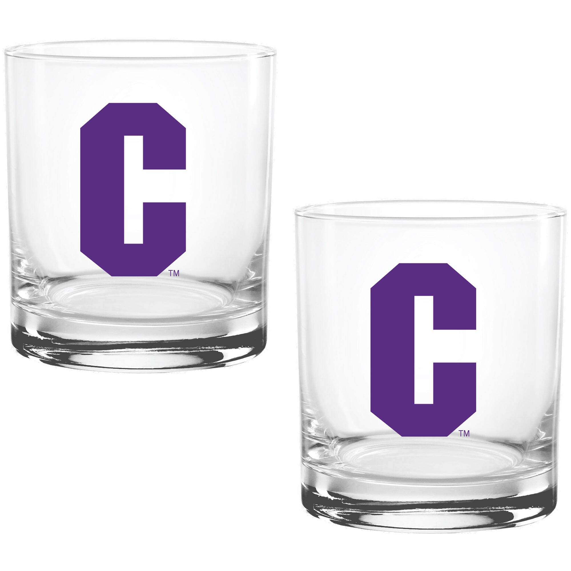 Alt View 1. Indigo Falls - Clemson Tigers Two Pack 14oz. Vault Sketch Rocks Glass Set - Multicolor.