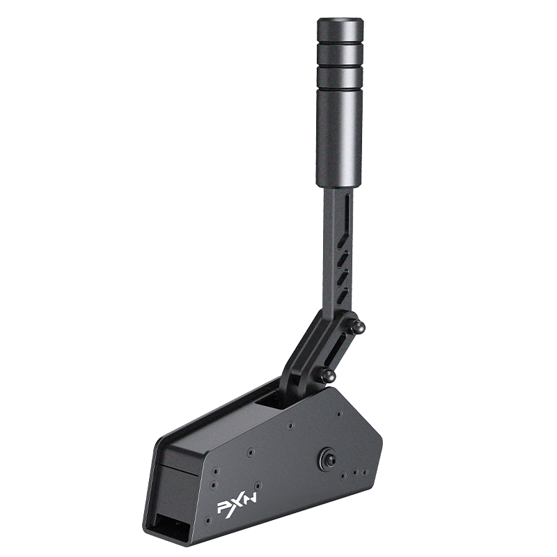 PXN - HB S USB Handbrake 16-Bit Linear Sensor Adjustable Force & Stroke Dual Lever w/ Clamp for PC - Black