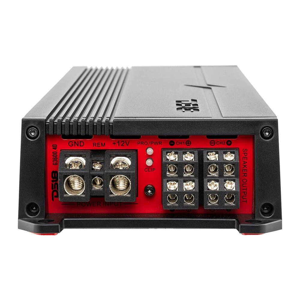 G3600.4D D518

NEW +12V - CH1 + GND REM PRO/PWR CLIP POWER INPUT
CH2 +
SPEAKER OUTPUT