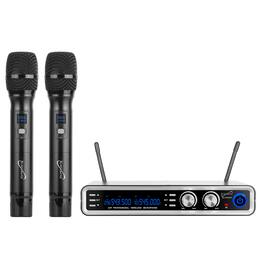 Supersonic - UHF Dual Fixed Channel Wireless Microphone System with 300ft Range