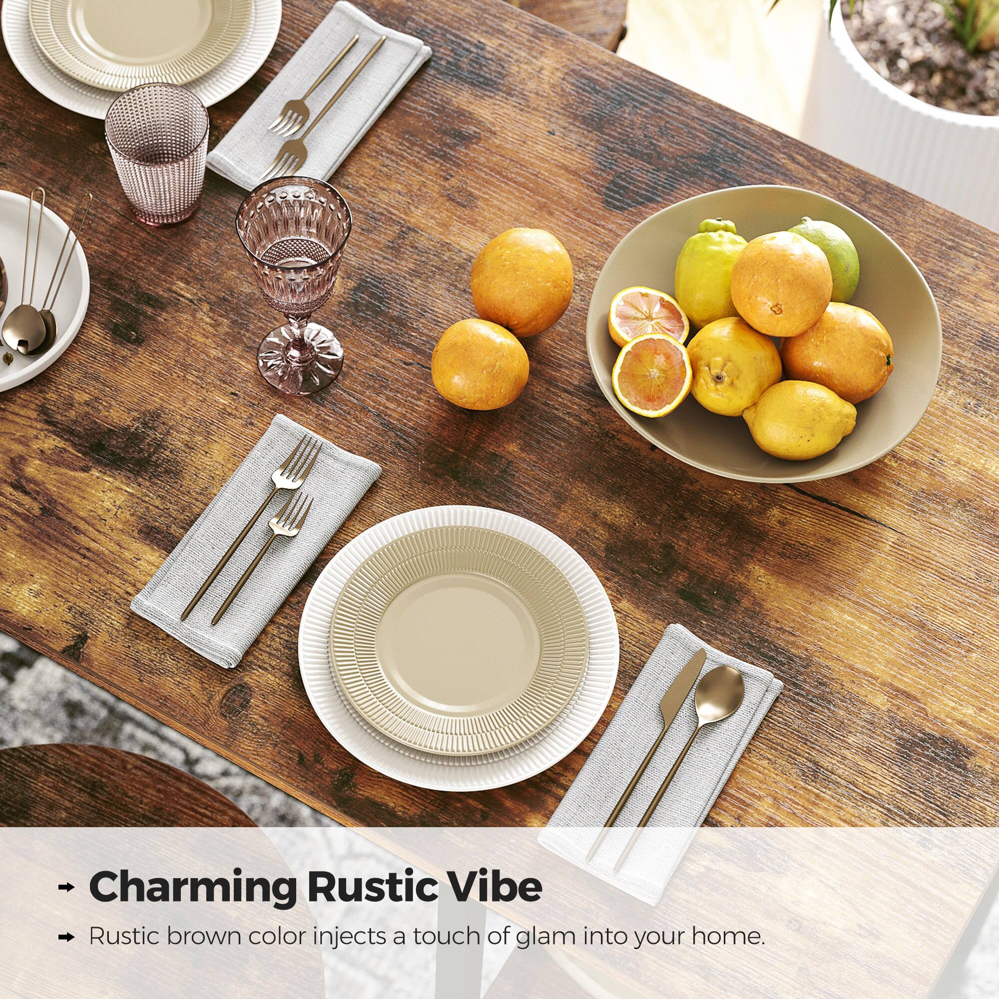 - Charming Rustic Vibe  
  - Rustic brown color injects a touch of glam into your home.