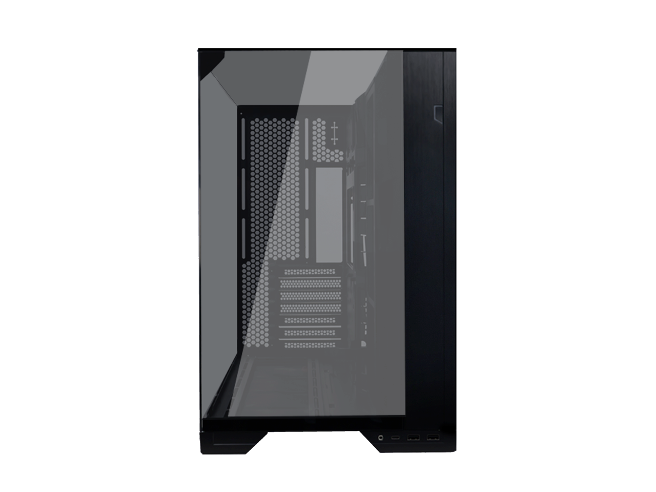 Alt View 2. Lian Li - LIAN LI O11 vision compact black  color Aluminum / Steel / Tempered Glass ATX Mid Tower computer Case ----O11VPX - black.