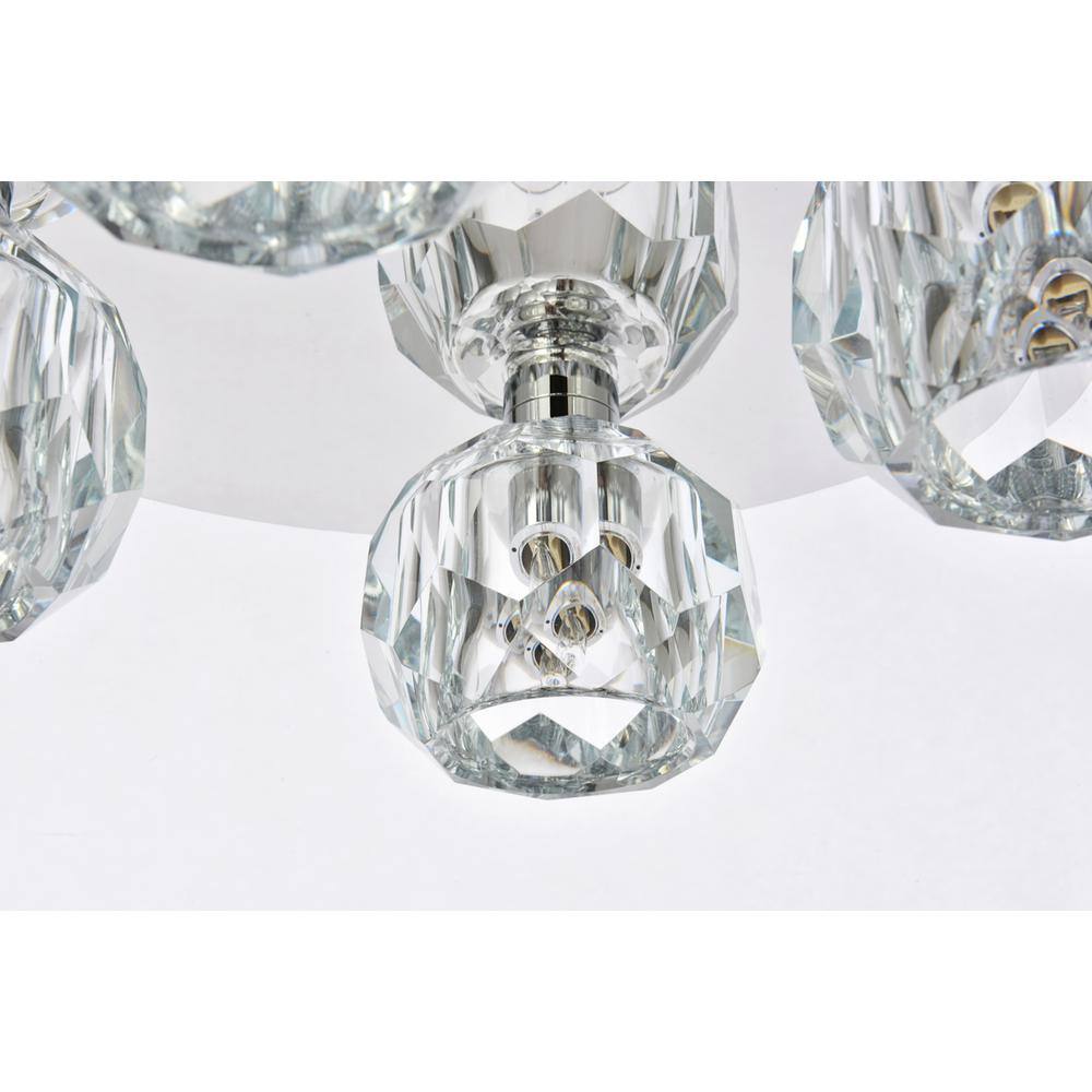 Alt View 1. Elegant Lighting - Graham 4 Light Ceiling Lamp in Chrome - Chrome And Clear.