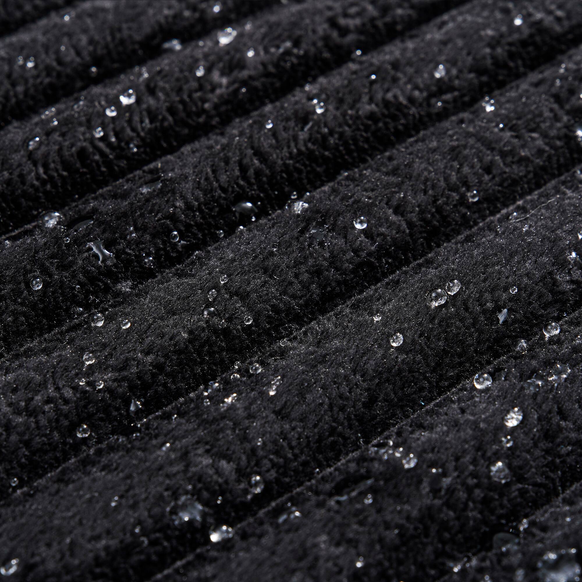 Alt View 10. FUFU&GAGA - Modular Corduroy L-Shaped Sectional Sofa with Chaise, High-Density Foam Cushions and Matching Pillows - Black.