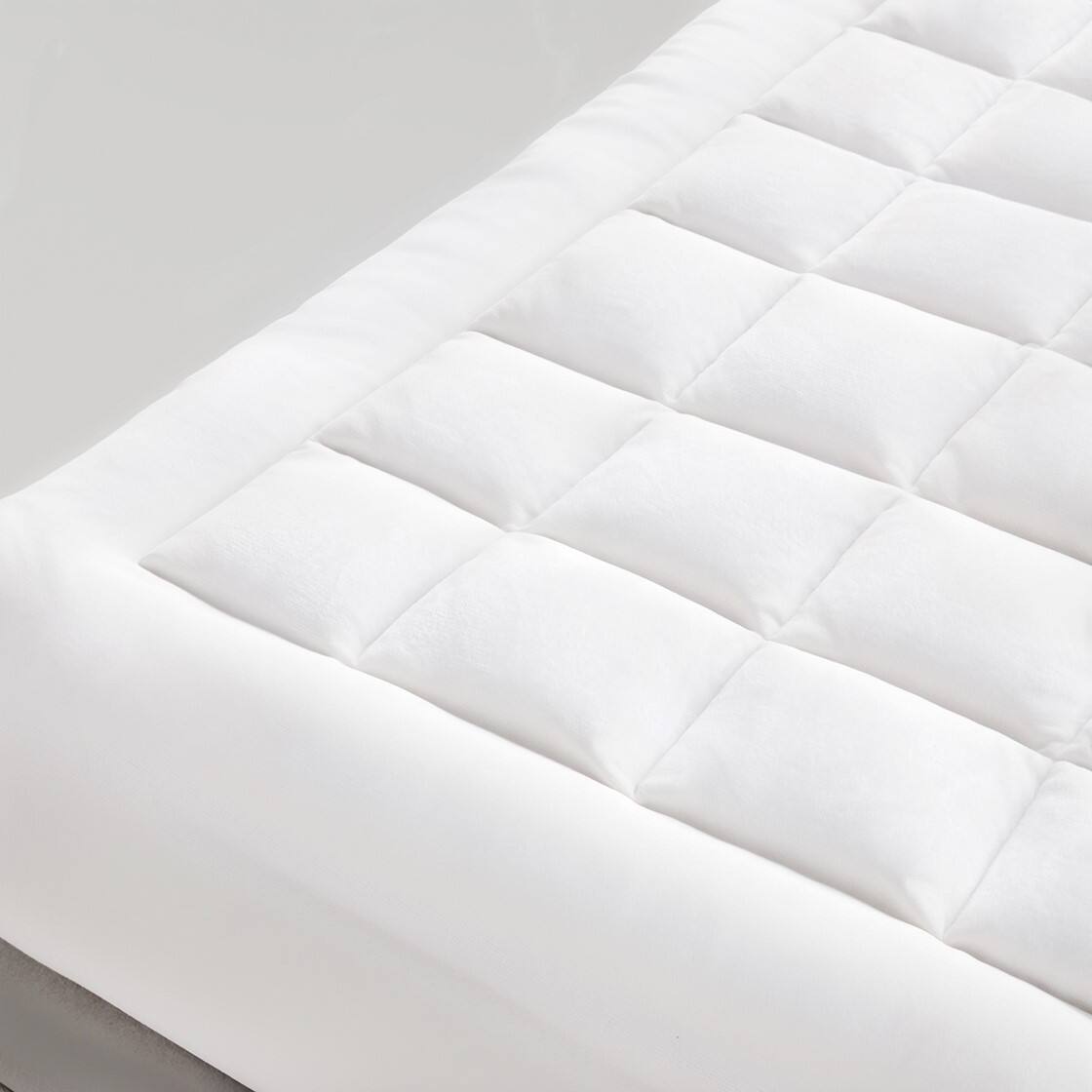 Alt View 5. Gracie Mills - Gracie Mills Keisha Box Quilted Plush Hypoallergenic Down Alternative Waterproof Mattress Pad - White.