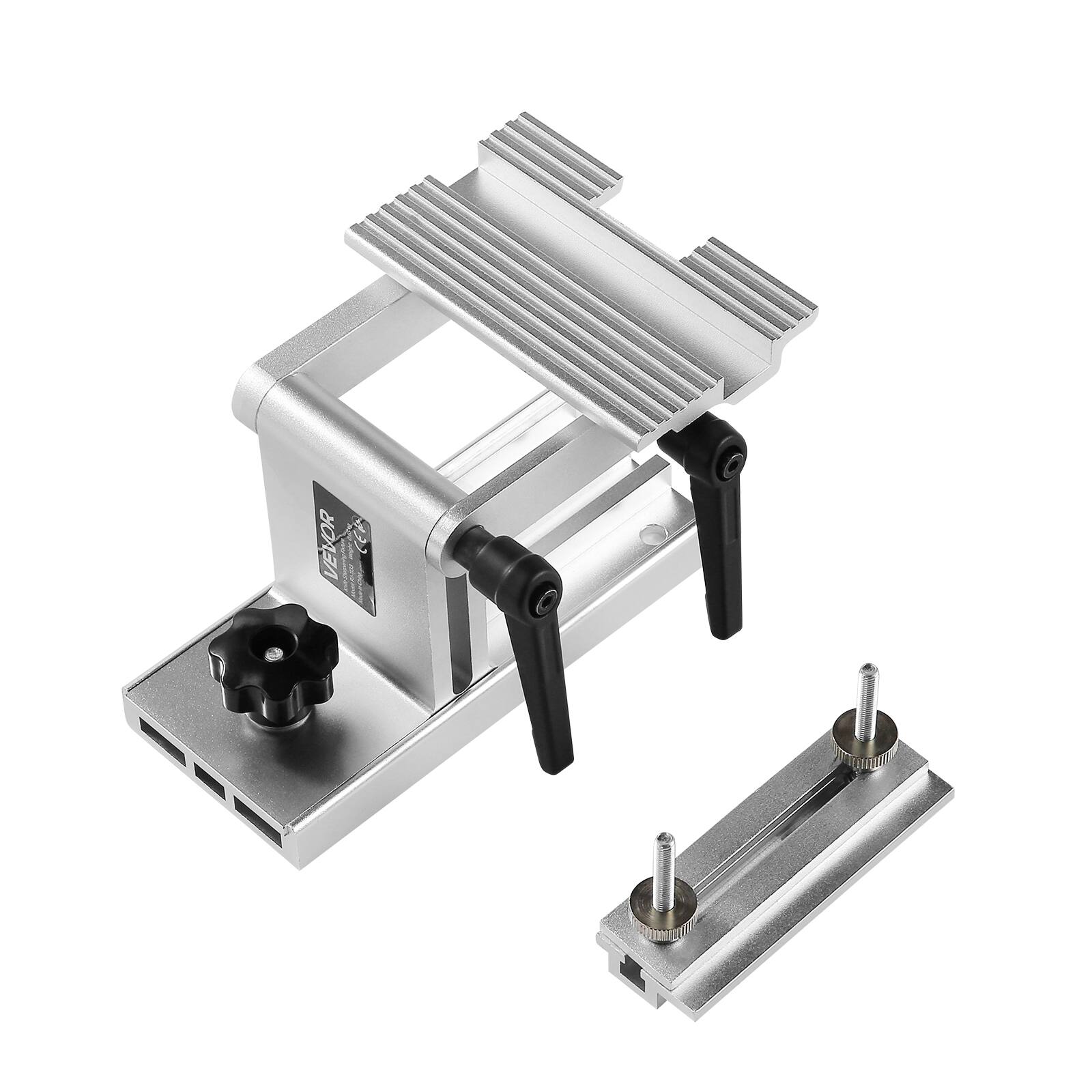 Alt View 4. VEVOR - Bench Grinder Tool Rest, Adjustable Replacement Tool Rest Sharpening Jig for 6"/8" Bench Grinder with Flat Miter Slide - Silver.