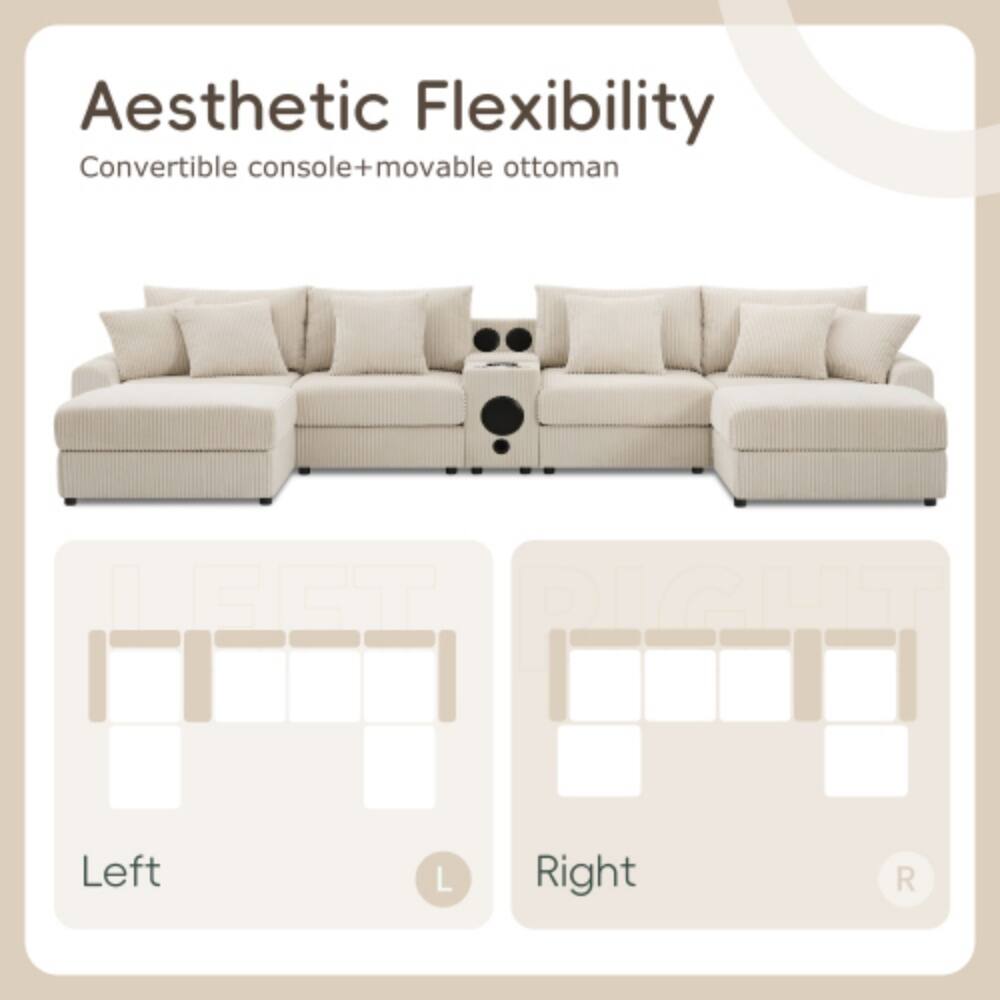 Aesthetic Flexibility  
Convertible console+movable ottoman  
SST 0  
Left L  
Right R