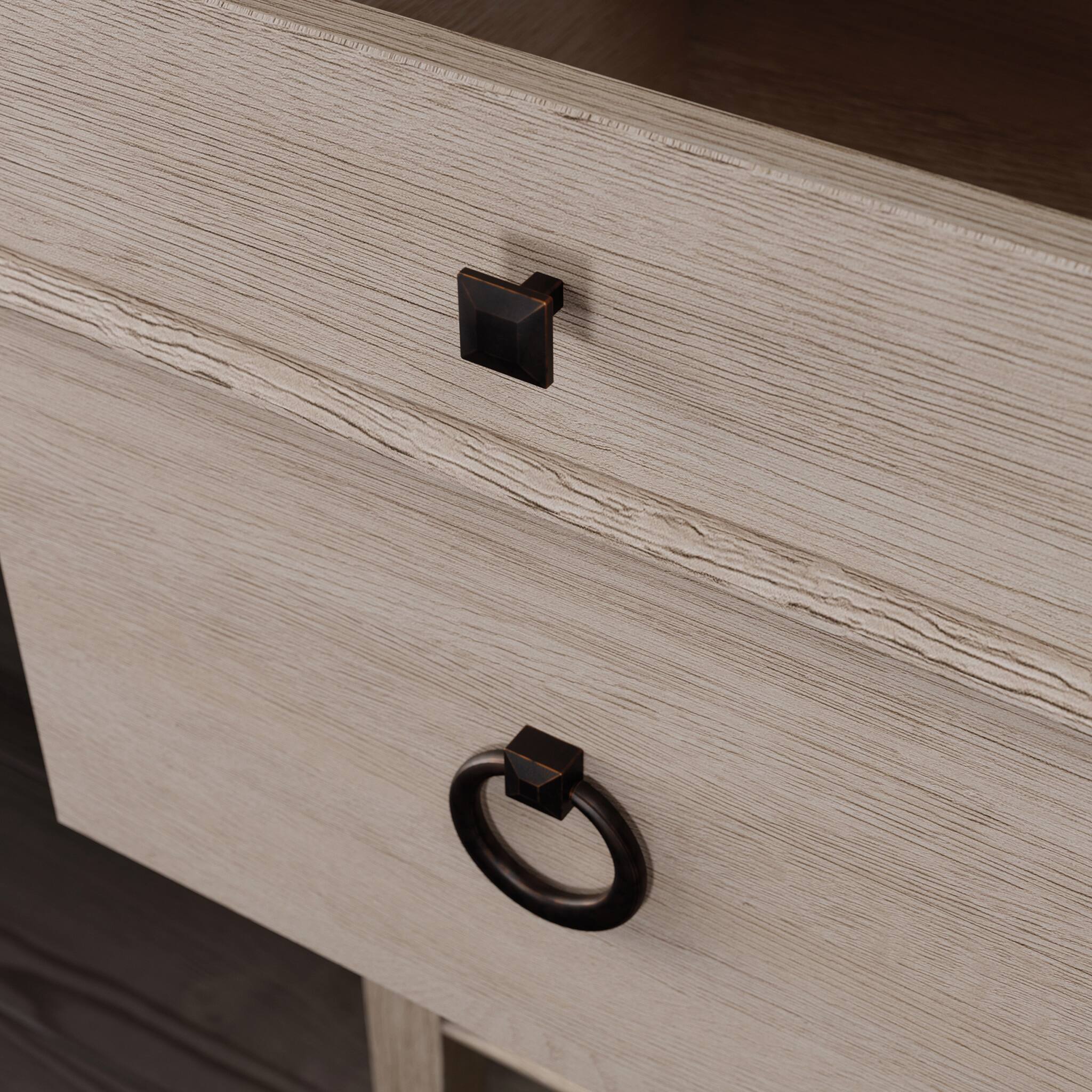 Alt View 5. Spaco - 54x24" Oak Computer Desk, Keyboard Tray and Drawers, Small Space Solution - Brown.