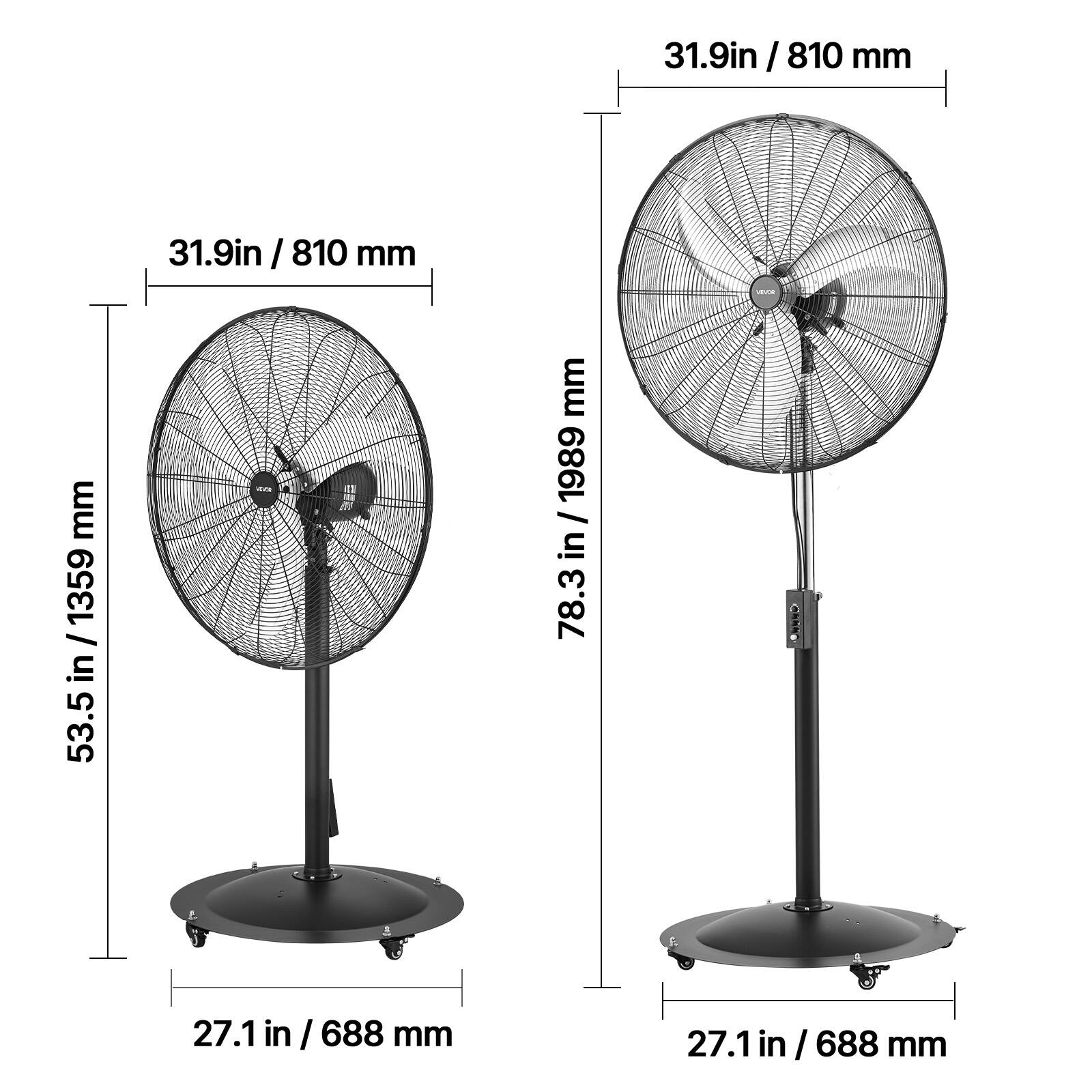 31.9in / 810 mm  
31.9in / 810 mm  
53.5 in / 1359 mm  
78.3 in / 1989 mm  
27.1 in / 688 mm  
27.1 in / 688 mm
