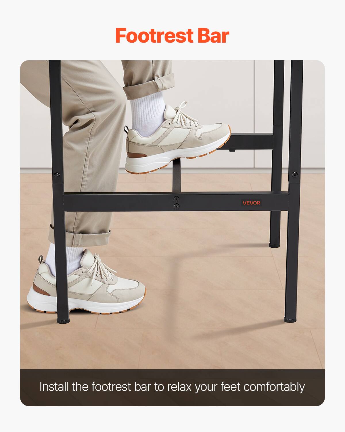 Footrest Bar

Install the footrest bar to relax your feet comfortably