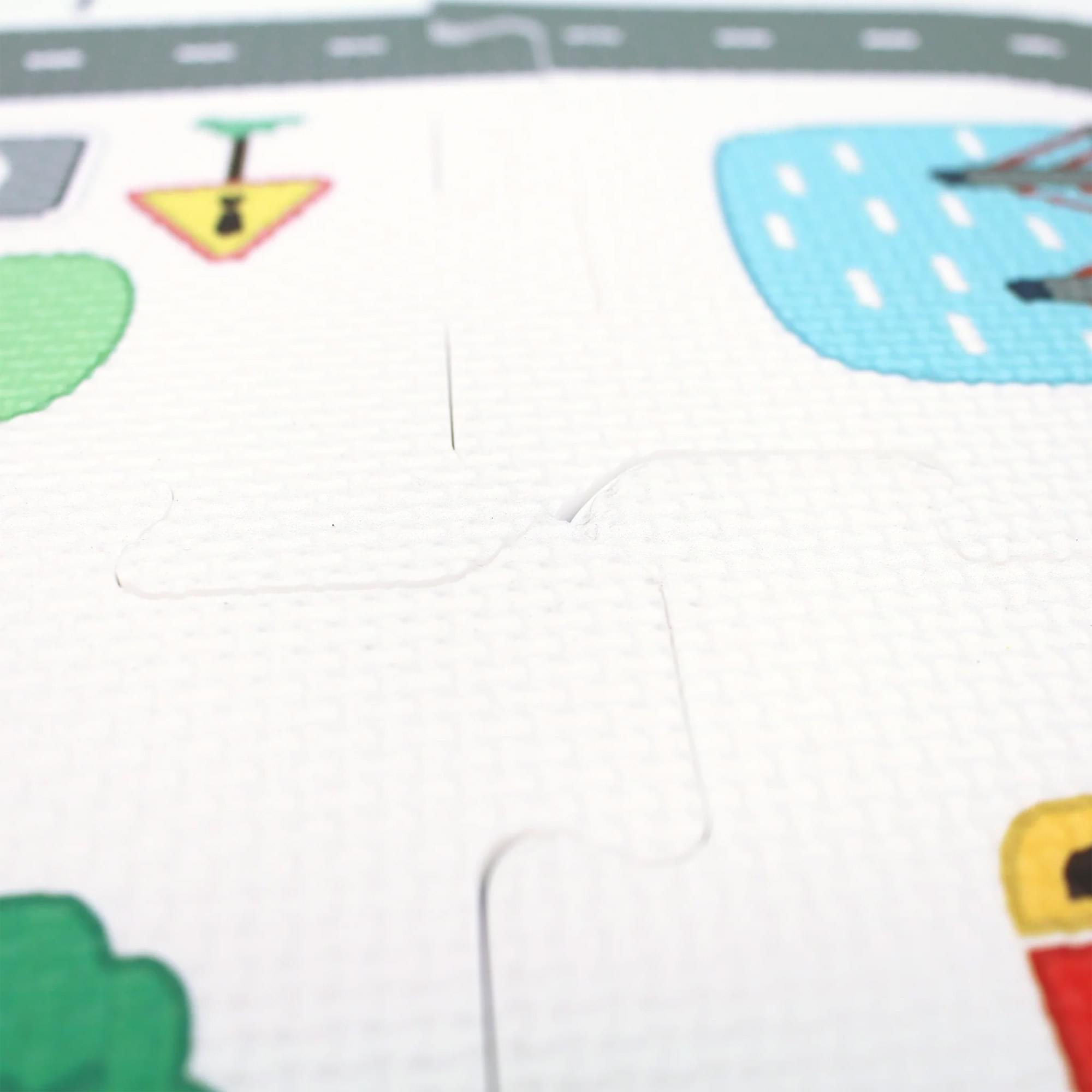 Alt View 3. TriAction Toys - Sunta Play Mat DIY Around The Town and Car | 9 Piece Set - White.