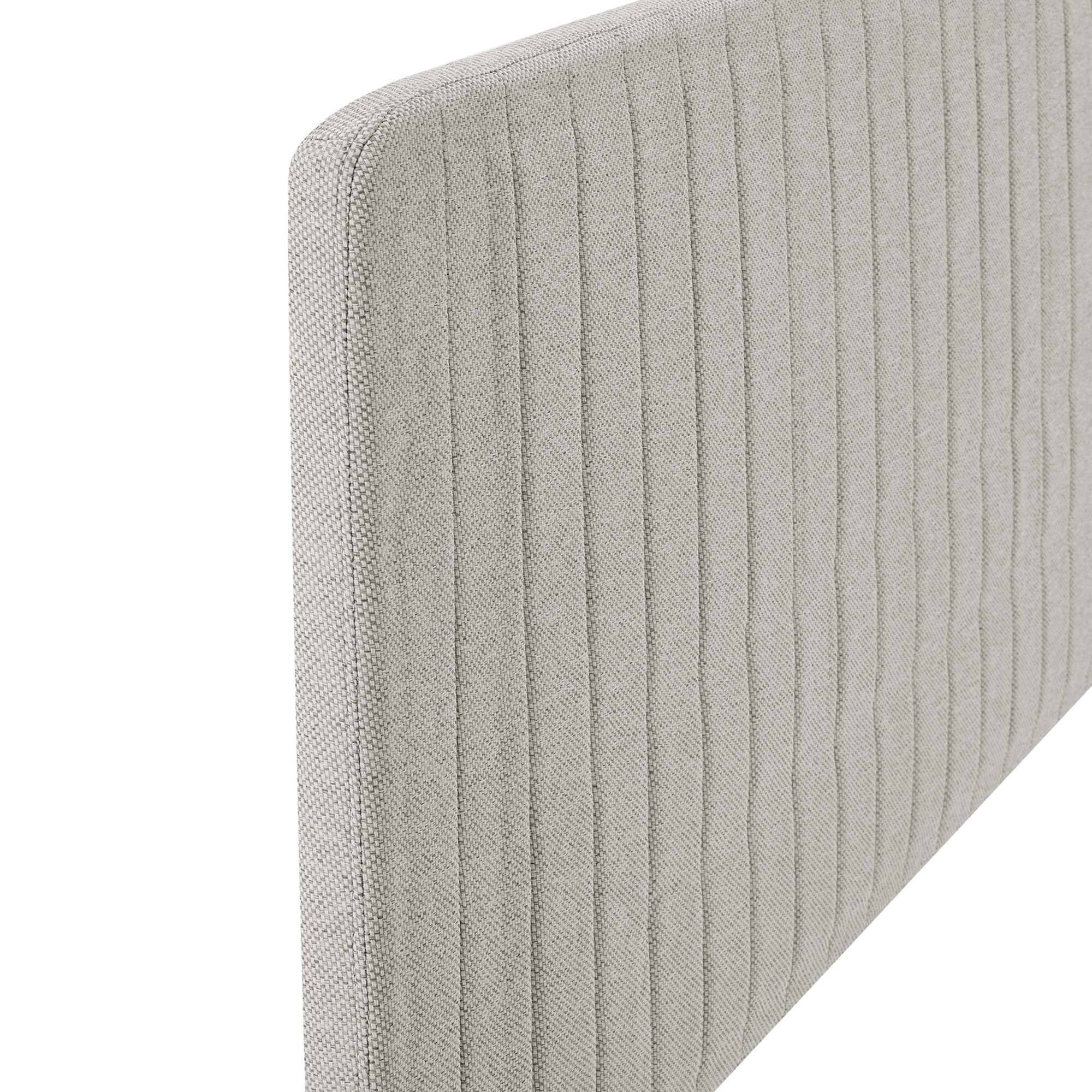 Back. Modway - Milenna Channel Tufted Upholstered Fabric King/California King Headboard by Modway - Oatmeal.