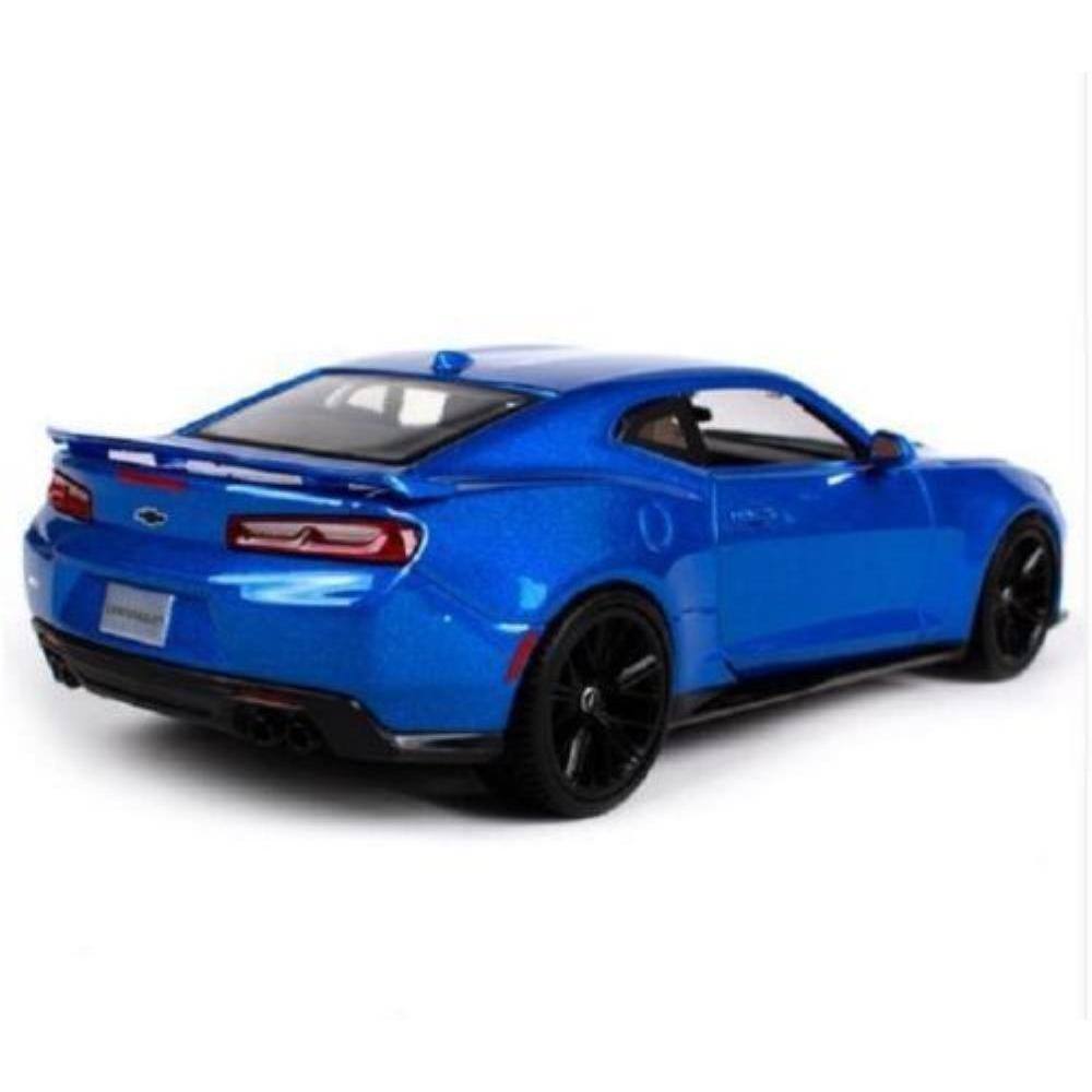 Left. Maisto - 2017 Chevrolet Camaro ZL1 Blue Metallic 1/24 Diecast Model Car by Maisto - Blue Metallic.