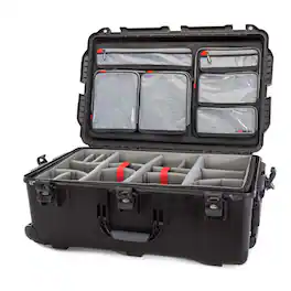 NANUK - Wheeled 963 Waterproof Hard Case w/Lid Organizer Dividers, Black