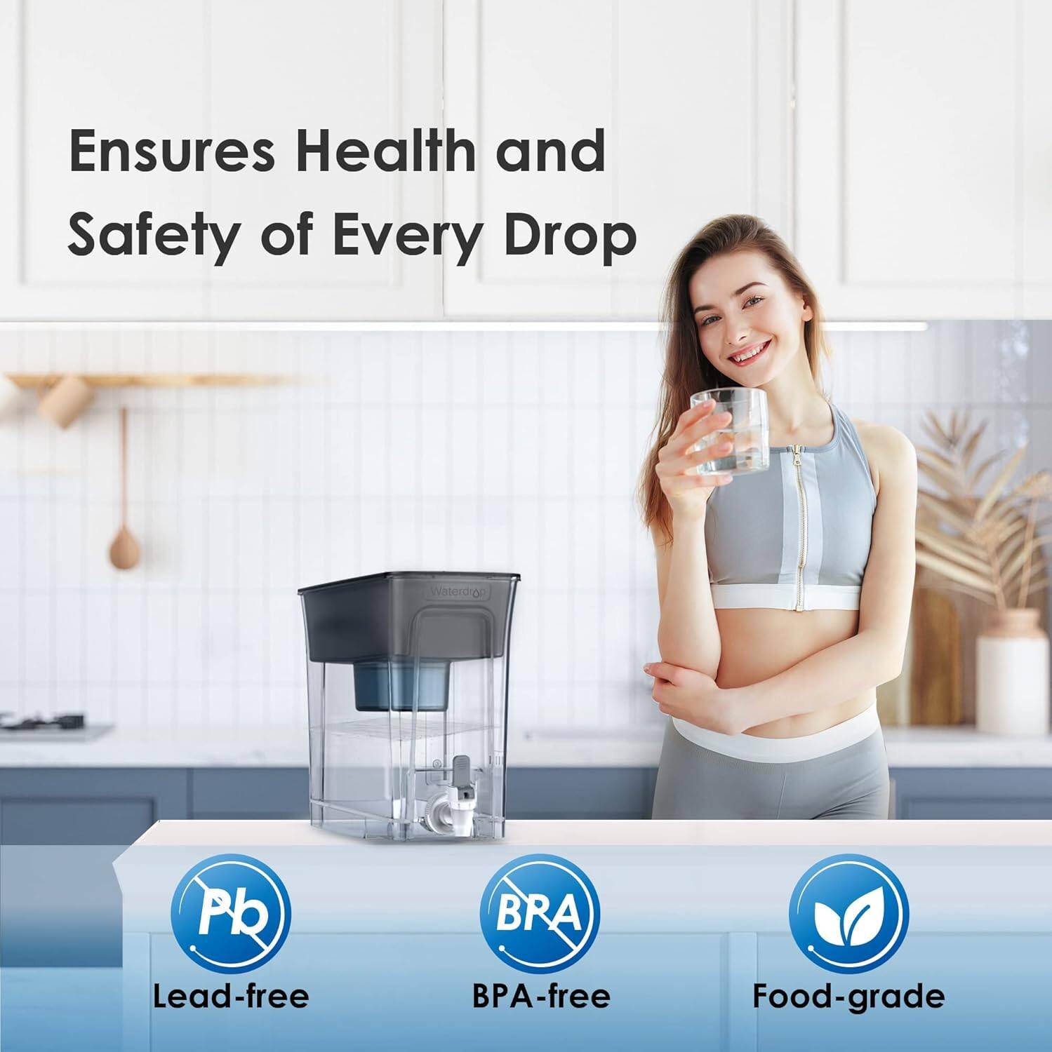 Ensures Health and Safety of Every Drop

Waterdrop

Pb Lead-free
BRA BPA-free
Food-grade