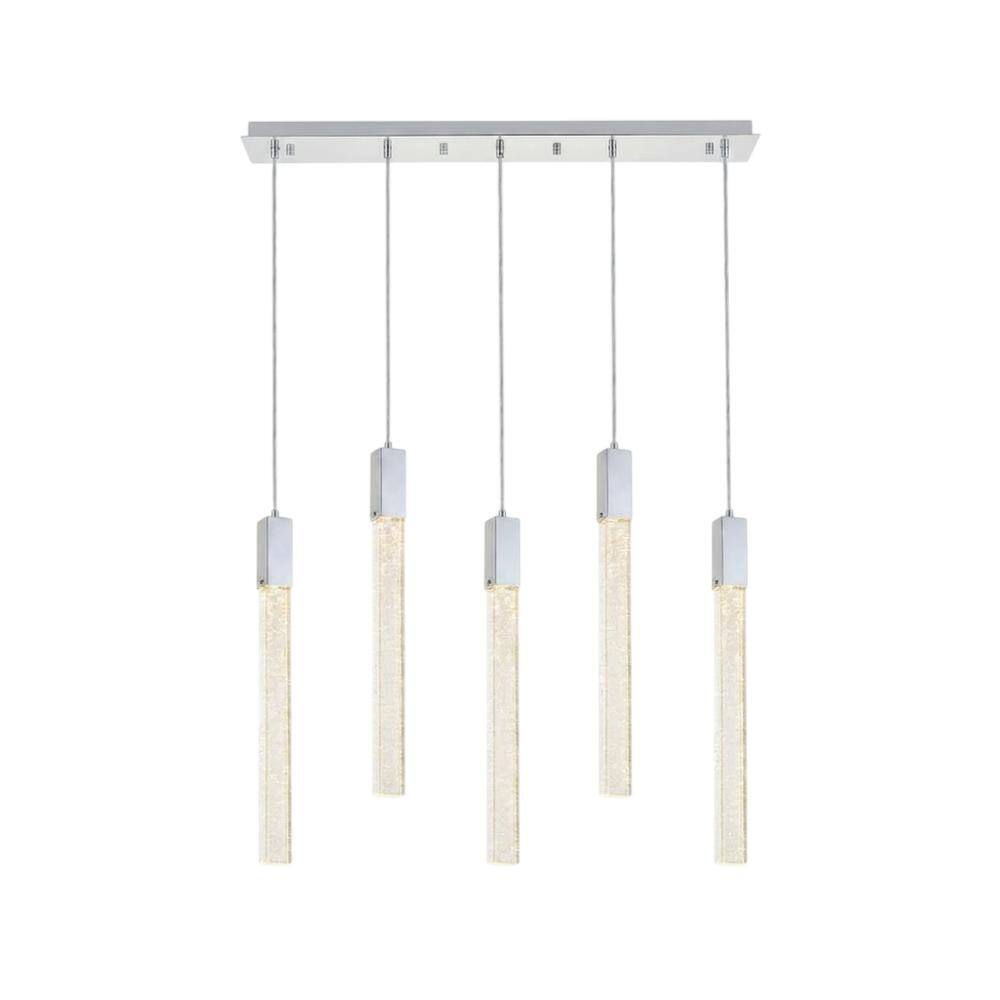 Elegant Lighting - Weston 5 lights pendant in - Chrome price history on PriceWatchPro