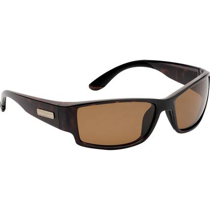 Front. Flying Fisherman - Flying Fisherman Razor Polarized Sunglasses - Dark Tortoise/Amber - Dark Tortoise/Amber.