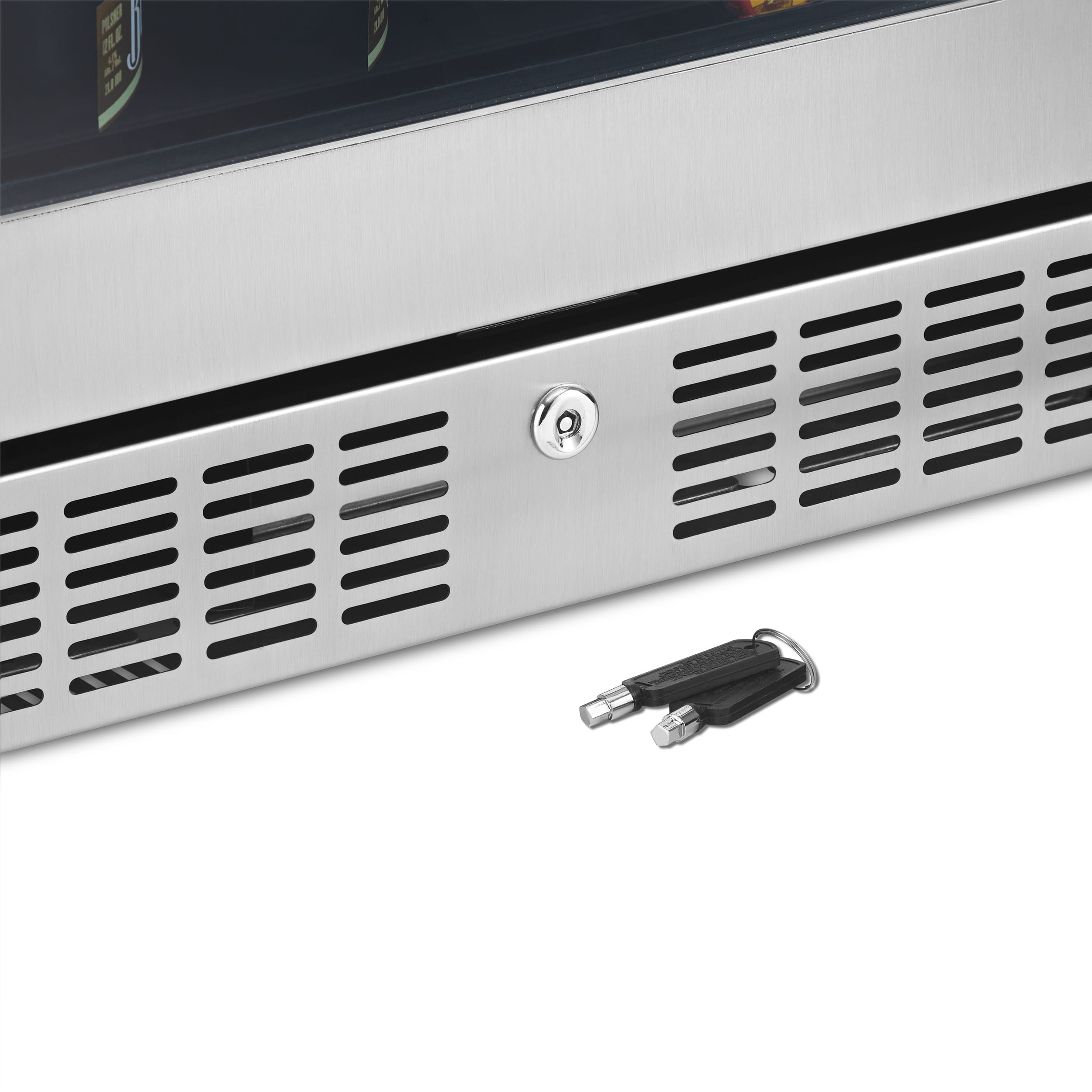 Alt View 13. NewAir - 24" 224-Can Built-In Beverage Cooler with Color Changing LED Lights and Adjustable Shelves - Stainless Steel.