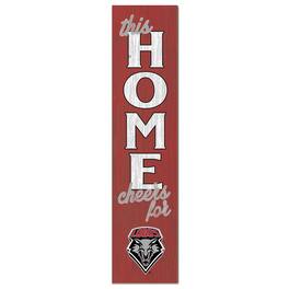 Jardine - New Mexico Lobos 12" x 48" This Home Leaner - Red