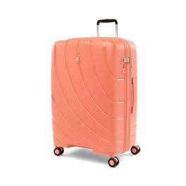 Atlantic - Convertible Medium to Large Checked Expandable Hardside Spinner - Coral Orange