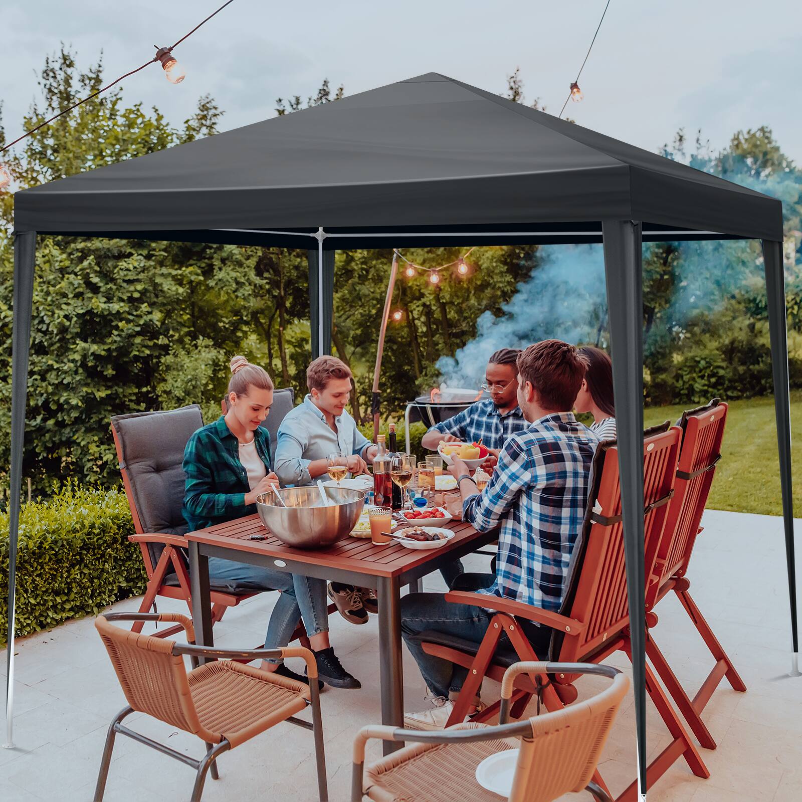 Left. Winado - Outdoor Party Tent, Patio Canopy Tent Gazebo with Removable Sidewalls Instant Event Tent for Cater Events Wedding.