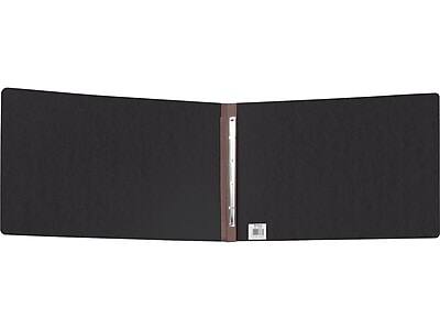 Front. Oxford - 2-Prong Report Cover with Reinforced Side Hinge, Ledger Size - Black.