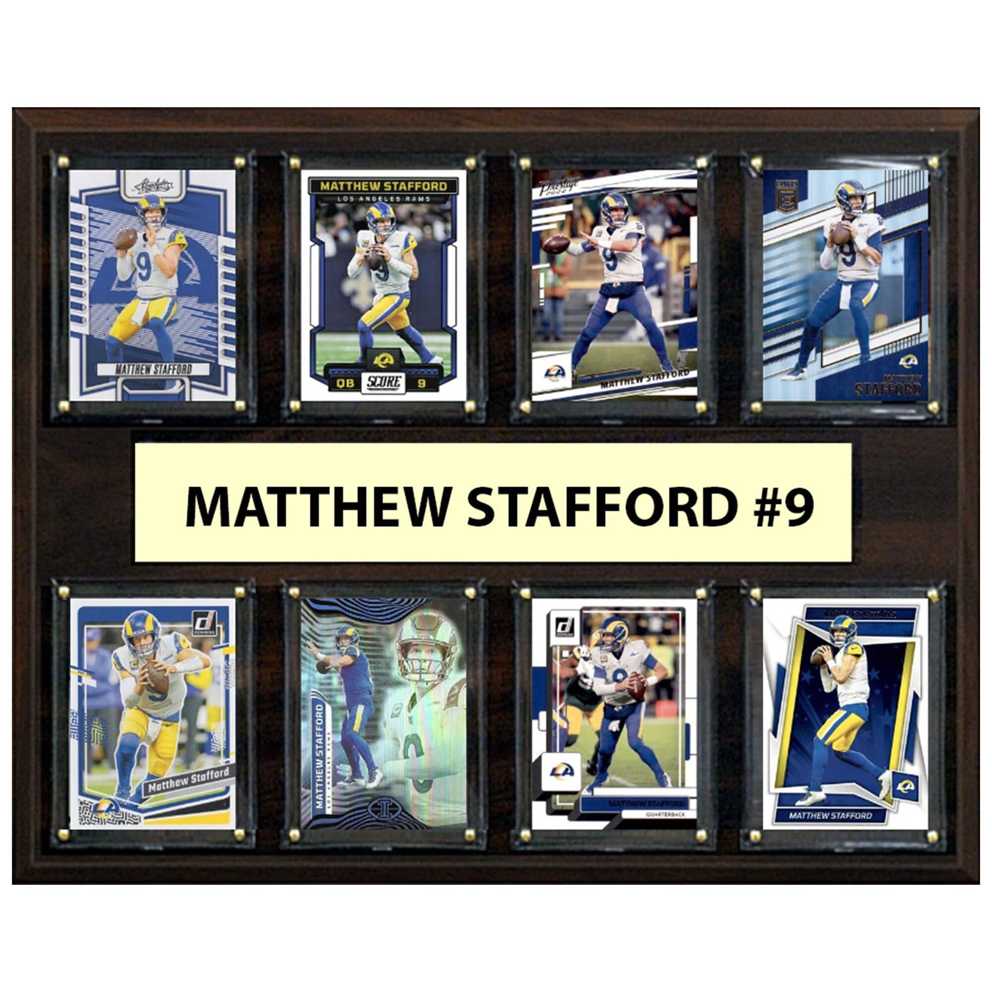 "C&I Collectibles - Matthew Stafford Los Angeles Rams 12"" x 15"" Trading Card Plaque - Multicolor" price history on PriceWatchPro