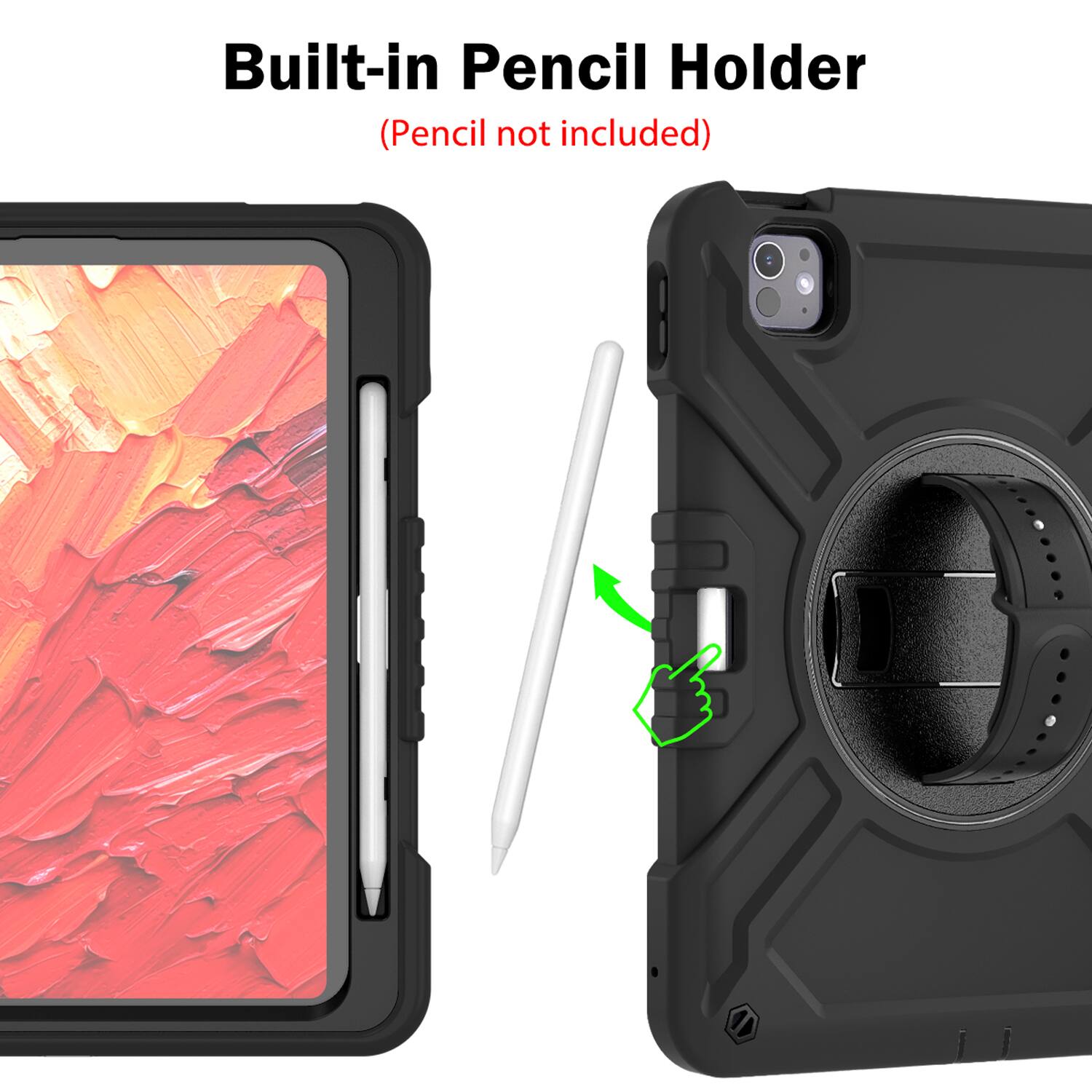 Built-in Pencil Holder  
(Pencil not included)