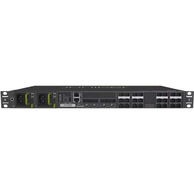 Juniper - ACX7024 Router - 28 - 100 Gigabit Ethernet - IEEE 802.1Q, IEEE 802.3ad, IEEE 802.1ad - 1U - Rack-mountable - Black
