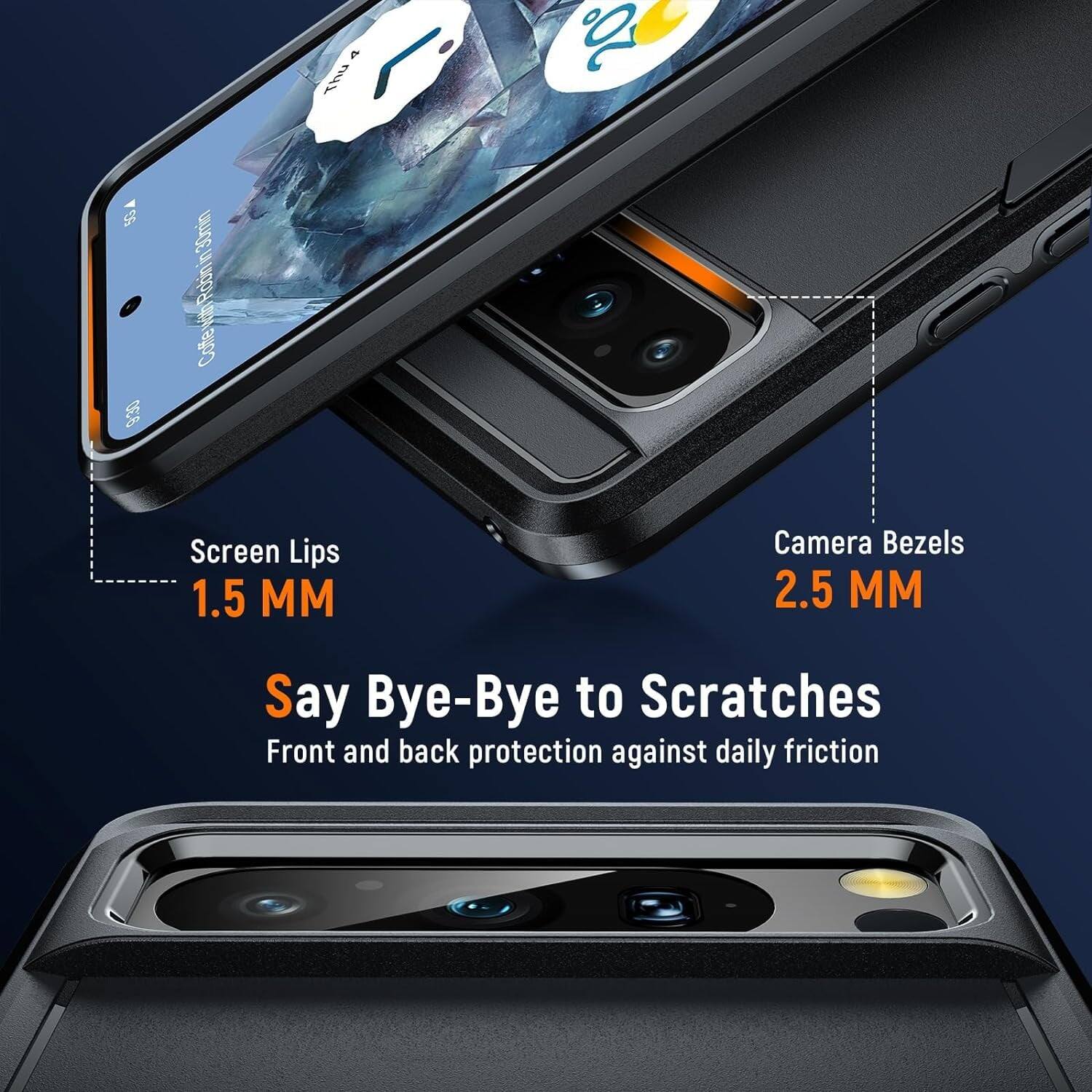 Screen Lips 1.5 MM Camera Bezels 2.5 MM Say Bye-Bye to Scratches Front and back protection against daily friction