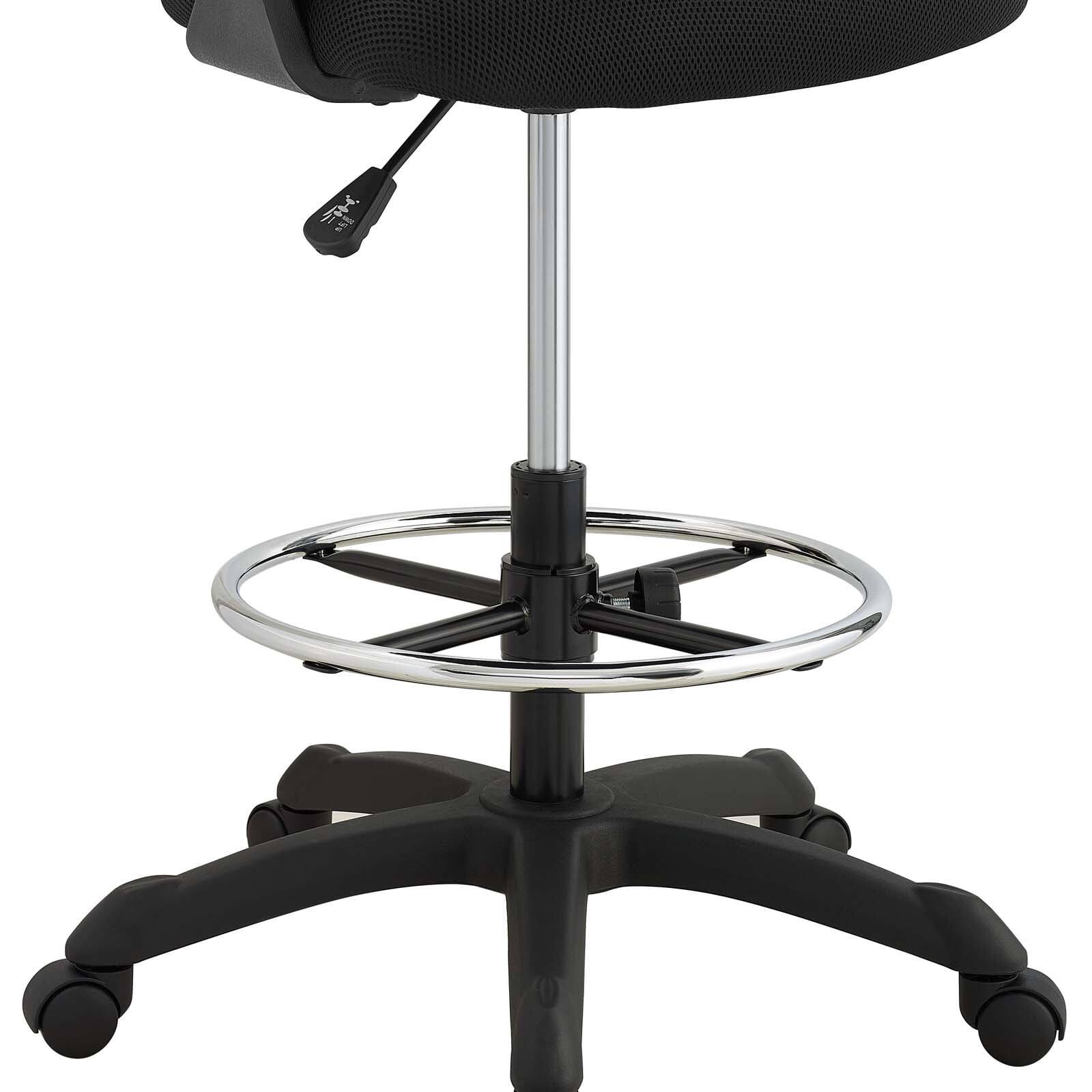 Alt View 2. Modway - Thrive Ergonomic Drafting Chair for Standing Desks - Black.