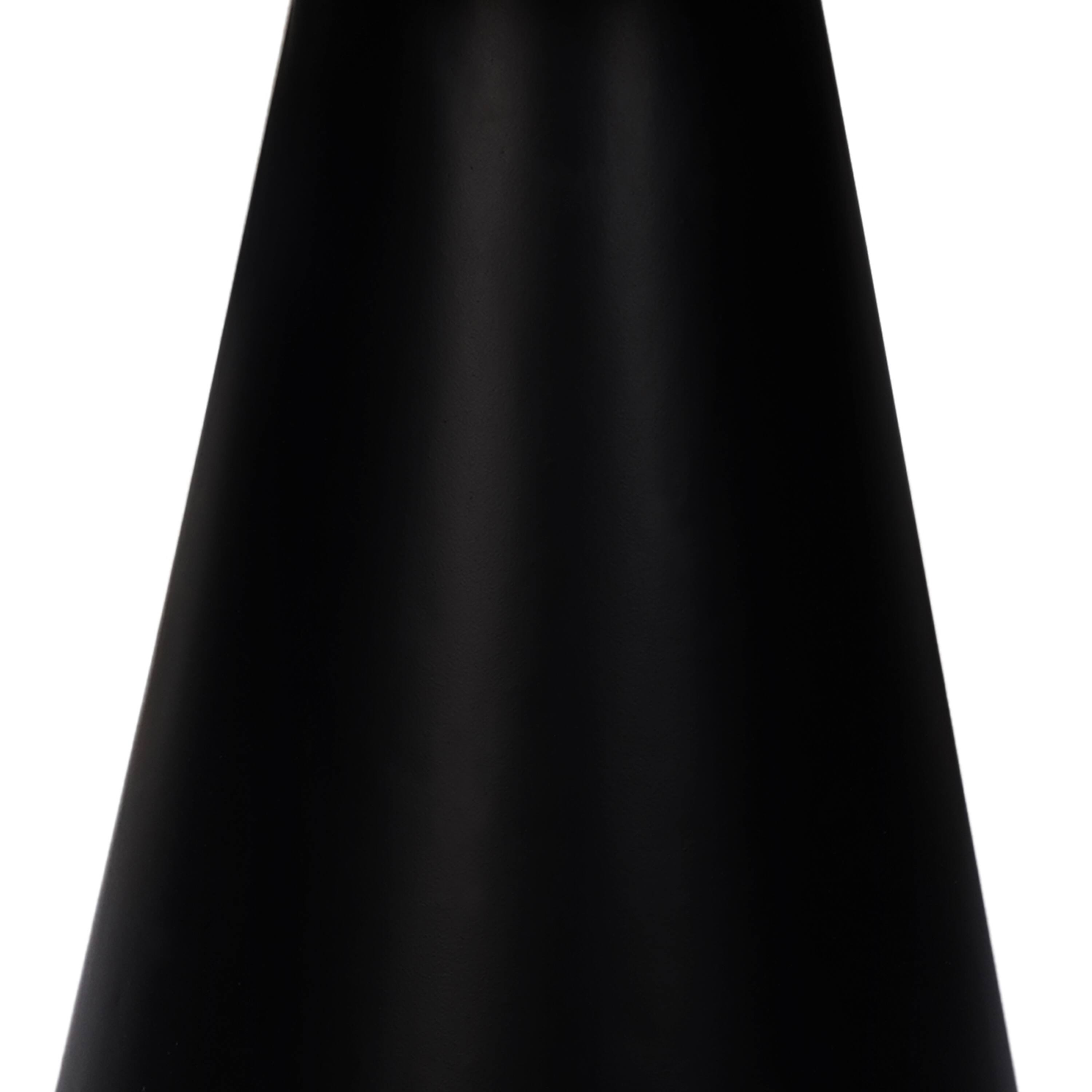 Alt View 4. Manhattan Lane - Riko Side End Table, White Natural Marble 18 Inch Round Top, Modern Black Pedestal Base - Black, White.