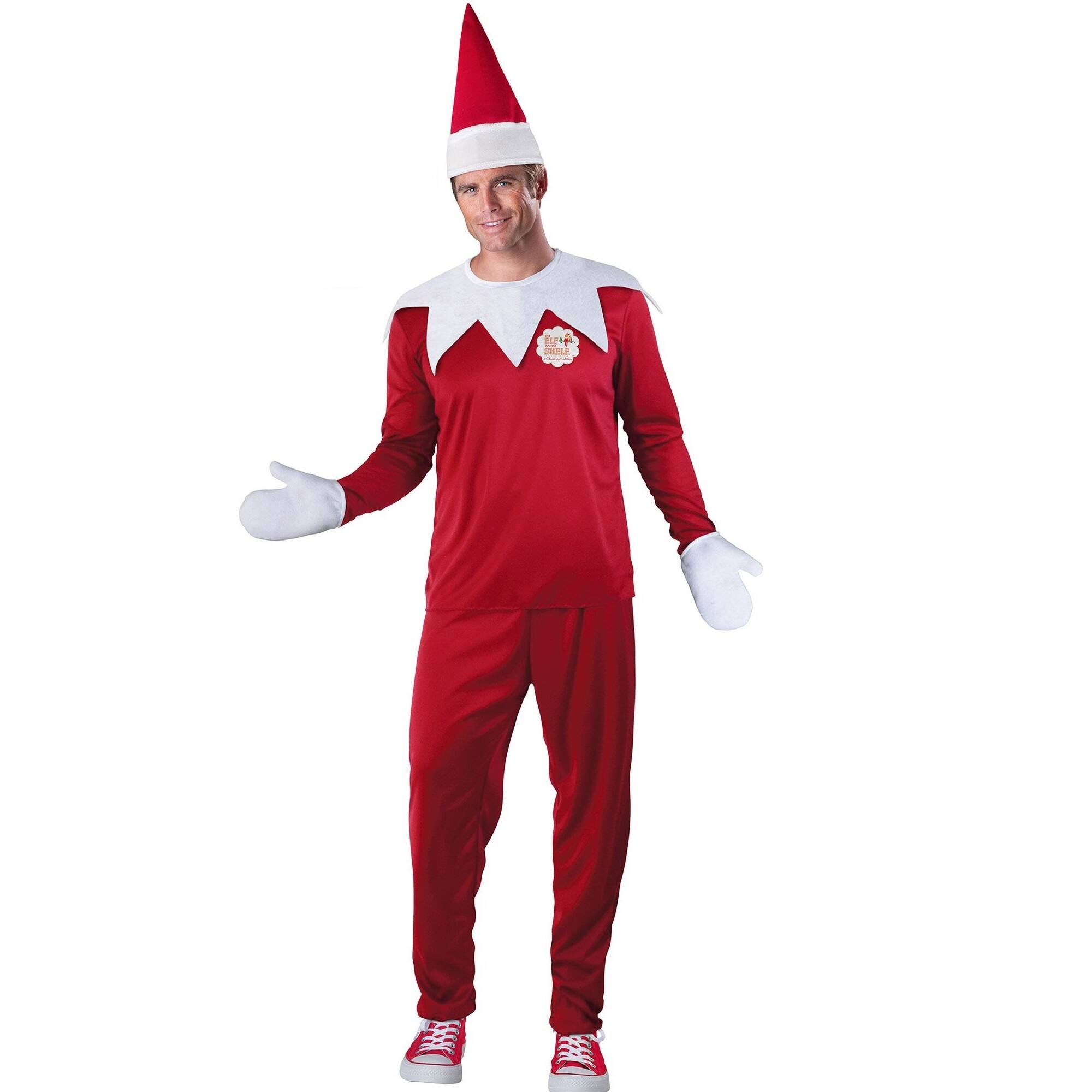 Alt View 1. Fun World - The Elf on the Shelf Men's Christmas Costume - Extra Large - Red.