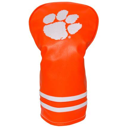Front. Team Golf - Clemson Tigers Vintage Driver Head Cover - Multicolor.