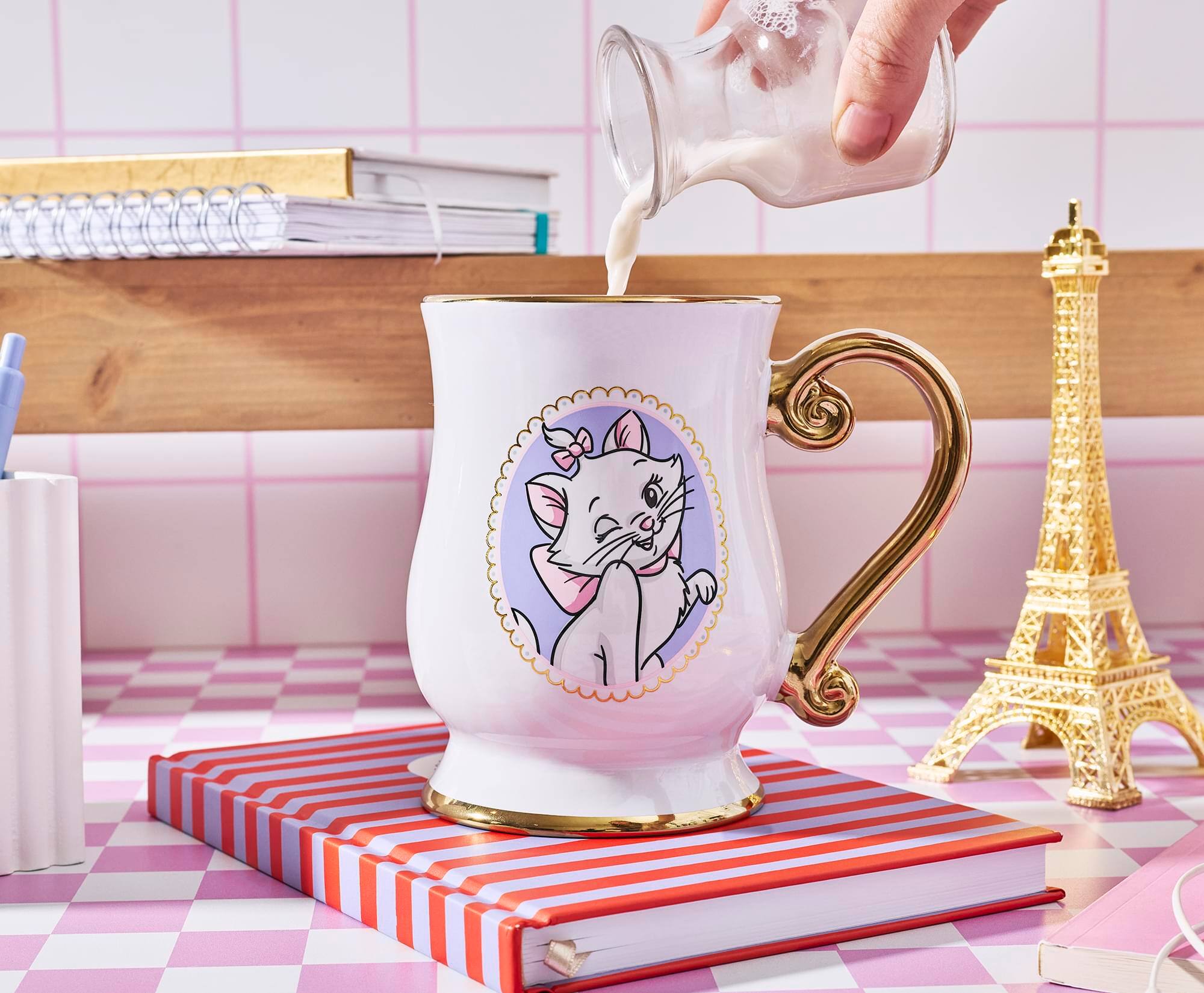 Alt View 4. Silver Buffalo - Disney The Aristocats Marie 18-Ounce Ceramic Footed Mug - White.