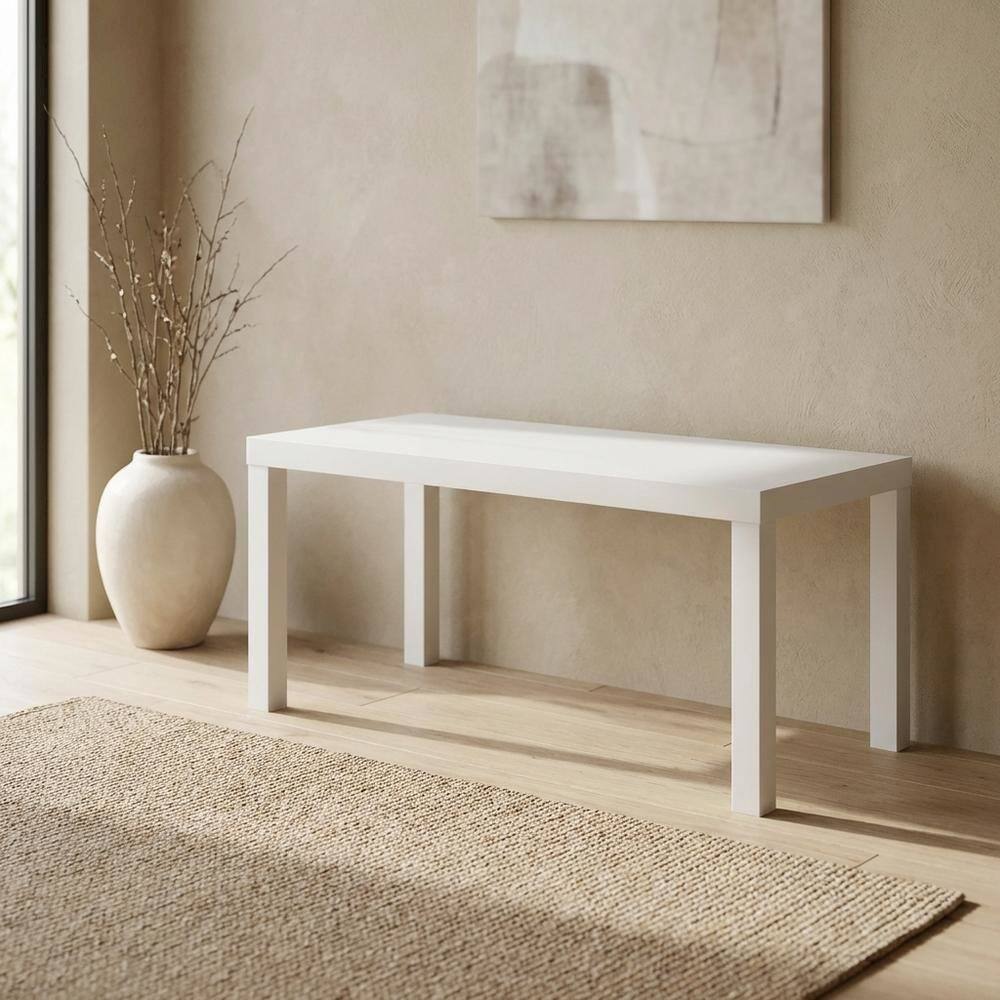 Alt View 2. FurniFact - White modern TV stand with sleek design and ample storage space - White.