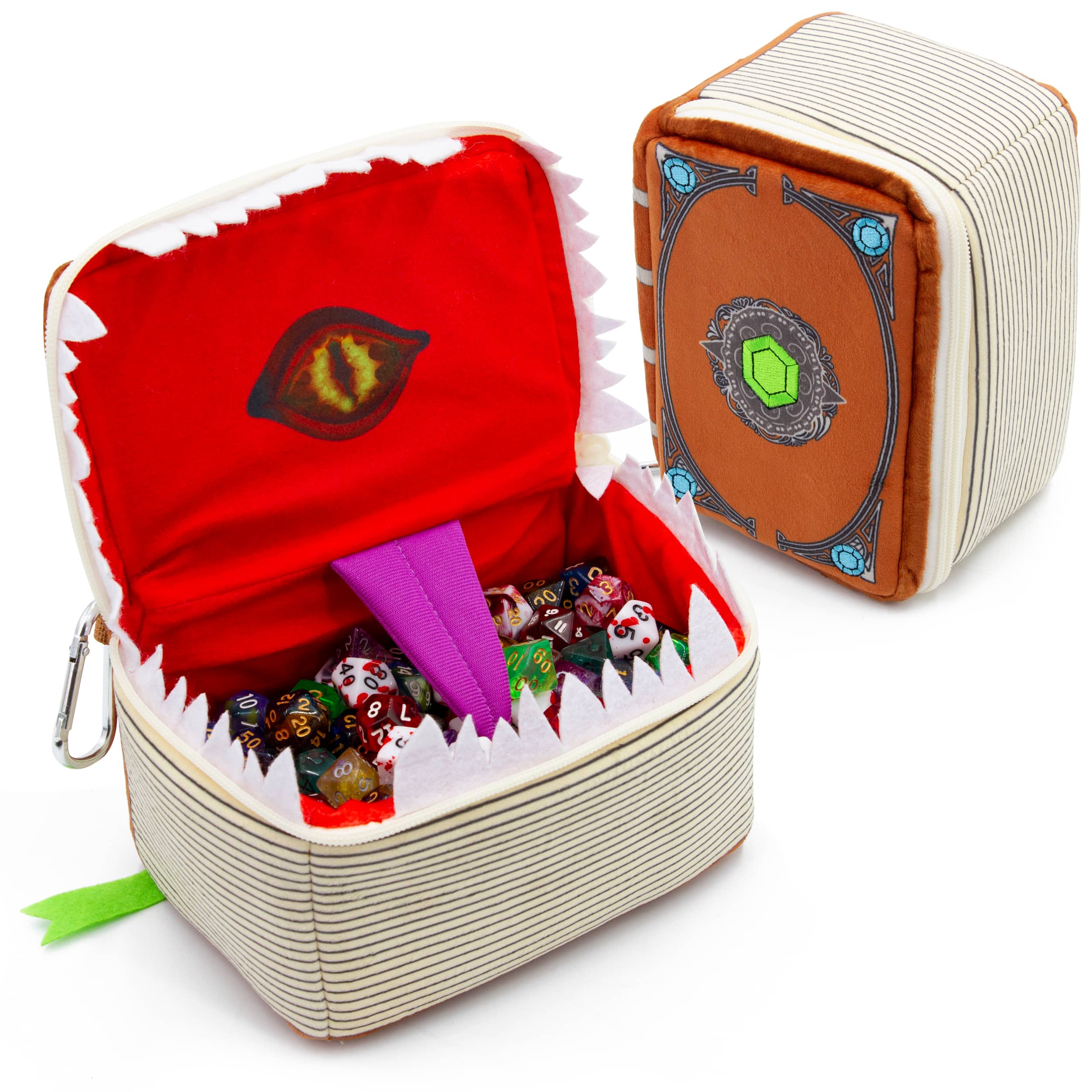 CASEMATIX - Mimic Spell Book Dice Case with 7 RPG Dice Set, Plush Dice Holder for 250 Dice, Travel-Ready price history on PriceWatchPro