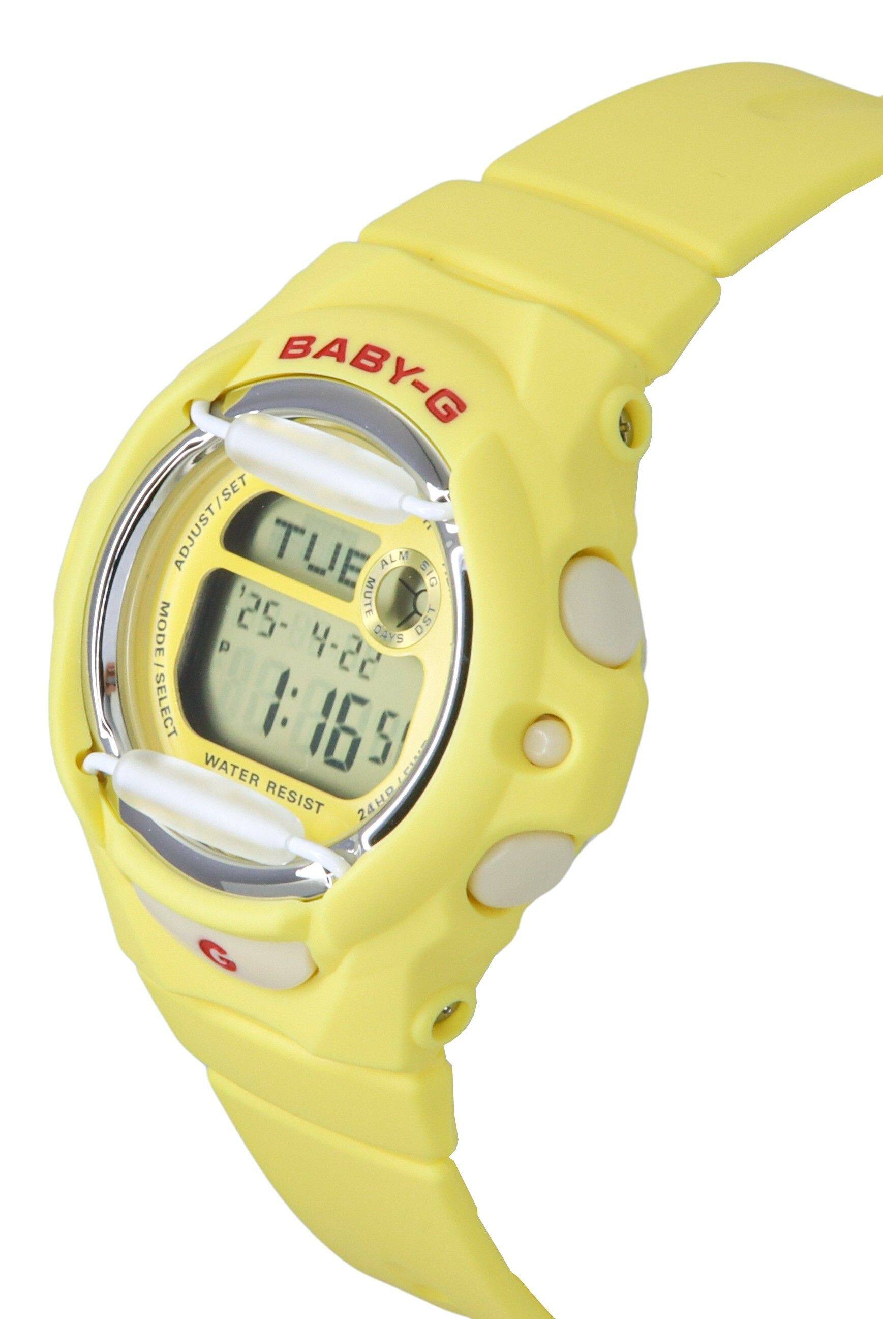 BABY-G ADJUST/SET TUE ALM-SIO ALM SIG 25- MUTE MODE 125-84-22 DAYS P 4-22 - SELECT 1:865 : WATER 24HD/ LEW RESIST 24H