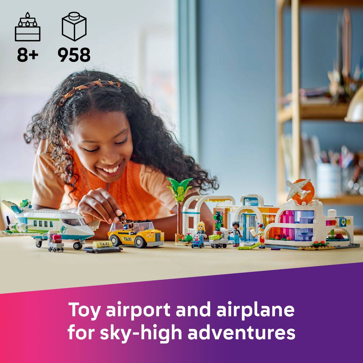 8+ 958 ARPOR C  TAXI TAXI  Toy airport and airplane for sky-high adventures