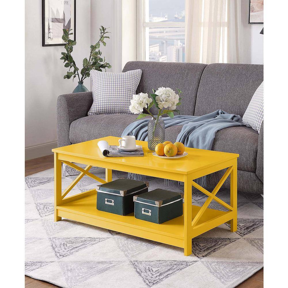 Back. Convenience Concepts - Oxford Coffee Table - Yellow.